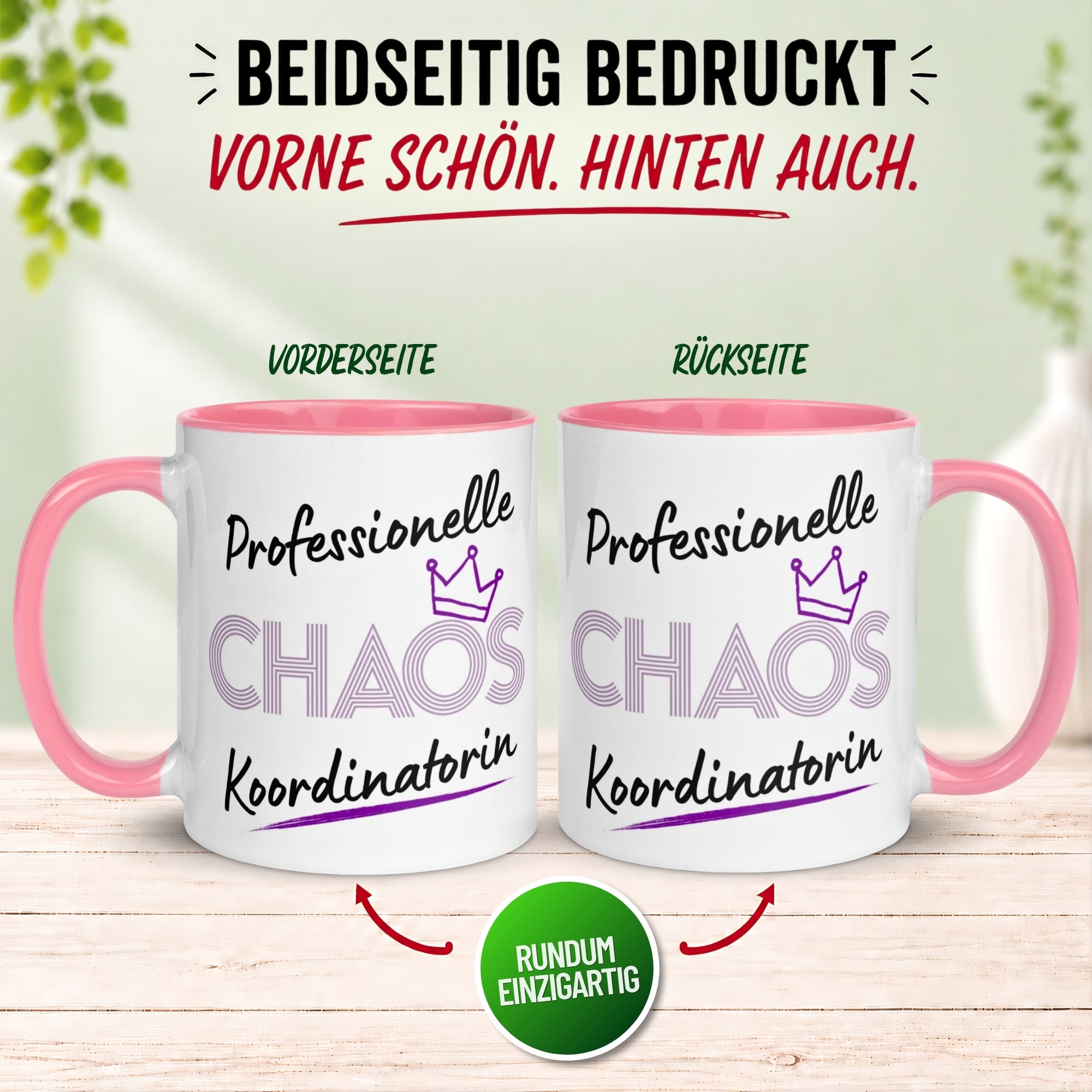 Tasse Chefin – „Professionelle Chaos Koordinatorin“ – Geschenk Becher Chefin