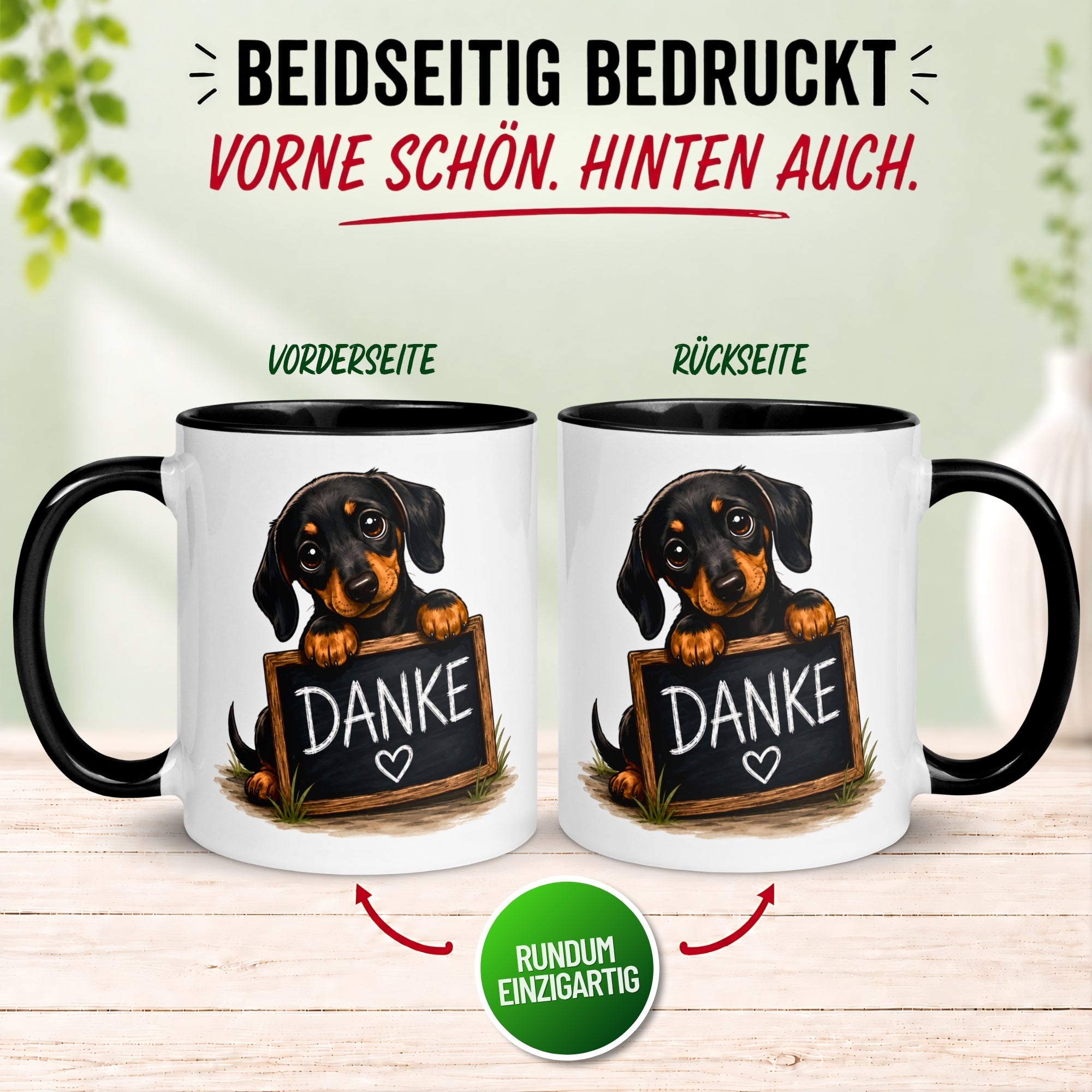 Tasse Danke – „Danke mit Herz und Pfote“ – Dankeschön Geschenke Becher