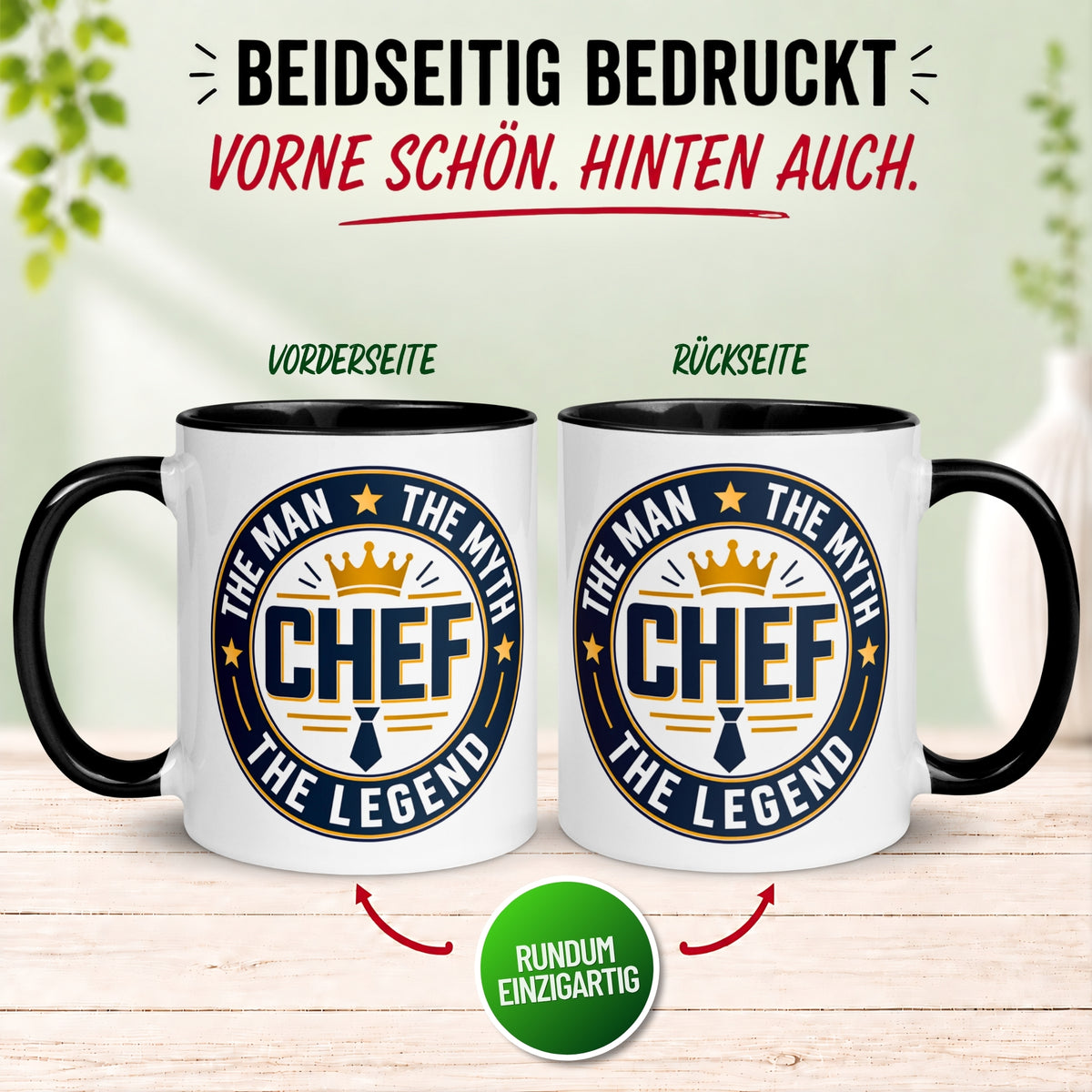 Tasse Chef – „The Man - The Myth - The Legend“ – Geschenk Kaffeetasse Bester Chef