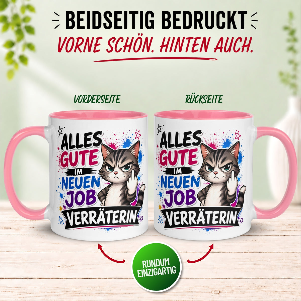 Tasse Abschied – „Alles Gute - Verräterin“ – Abschiedsgeschenk Kollegin