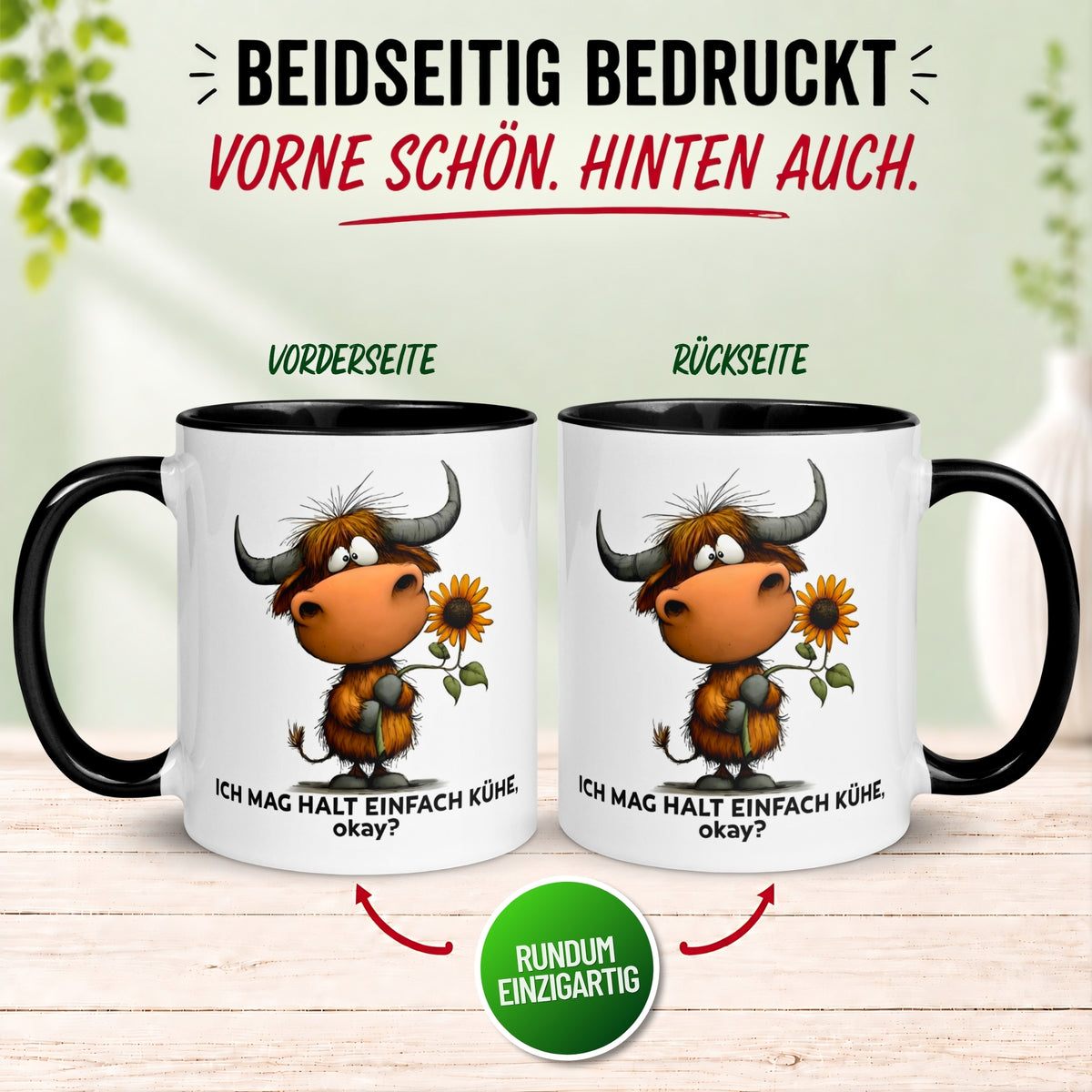 Tasse Kuh – „Ich mag halt einfach Kühe - okay“ – lustiger Geschenk Becher für Landwirt