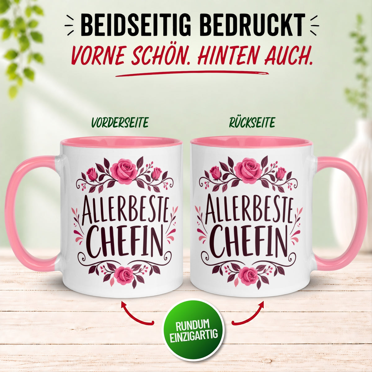 Tasse Chefin – „Allerbeste Chefin“ – Geschenk Beste Chefin
