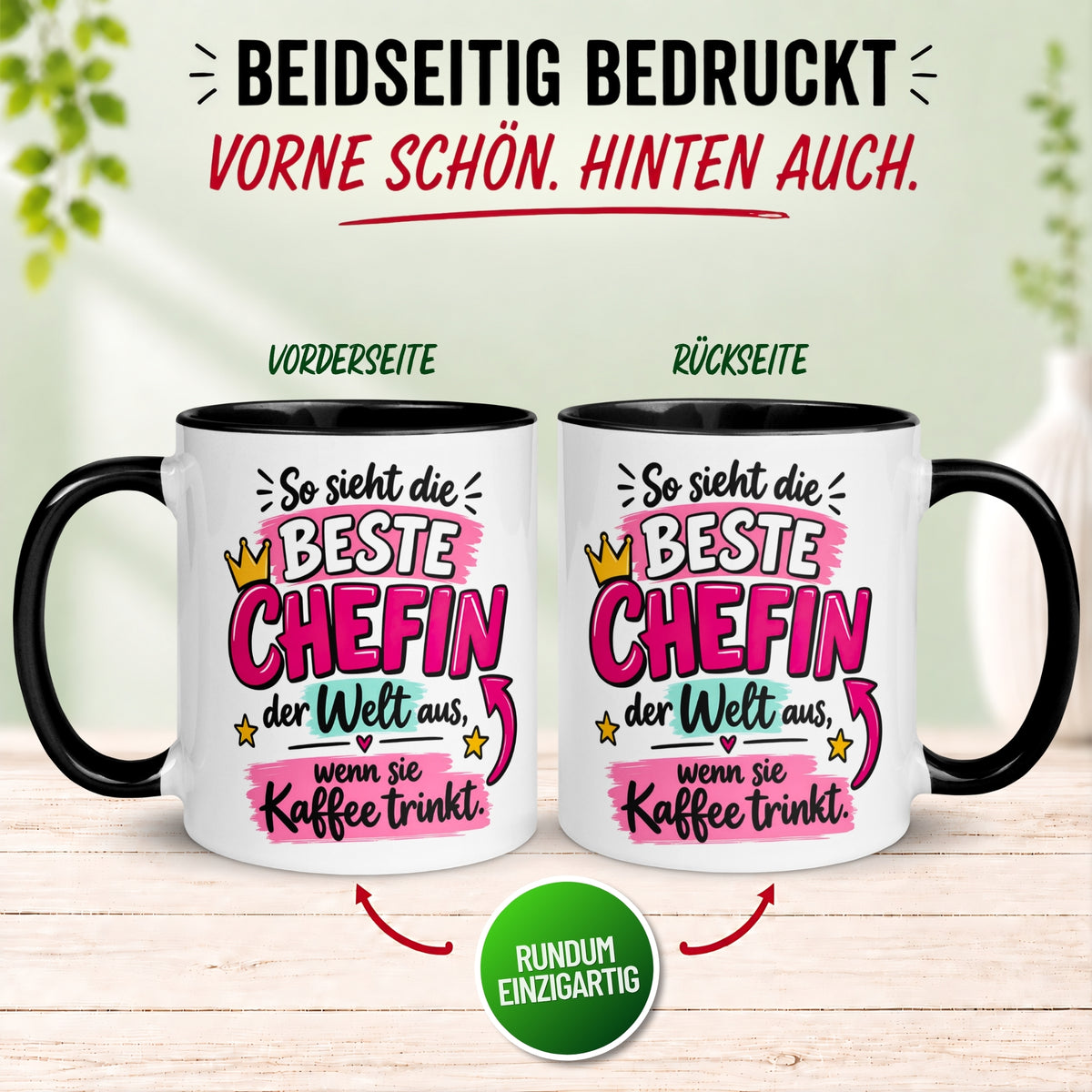 Tasse Chefin – „So sieht die beste Chefin der Welt aus“ – Geschenk Beste Chefin