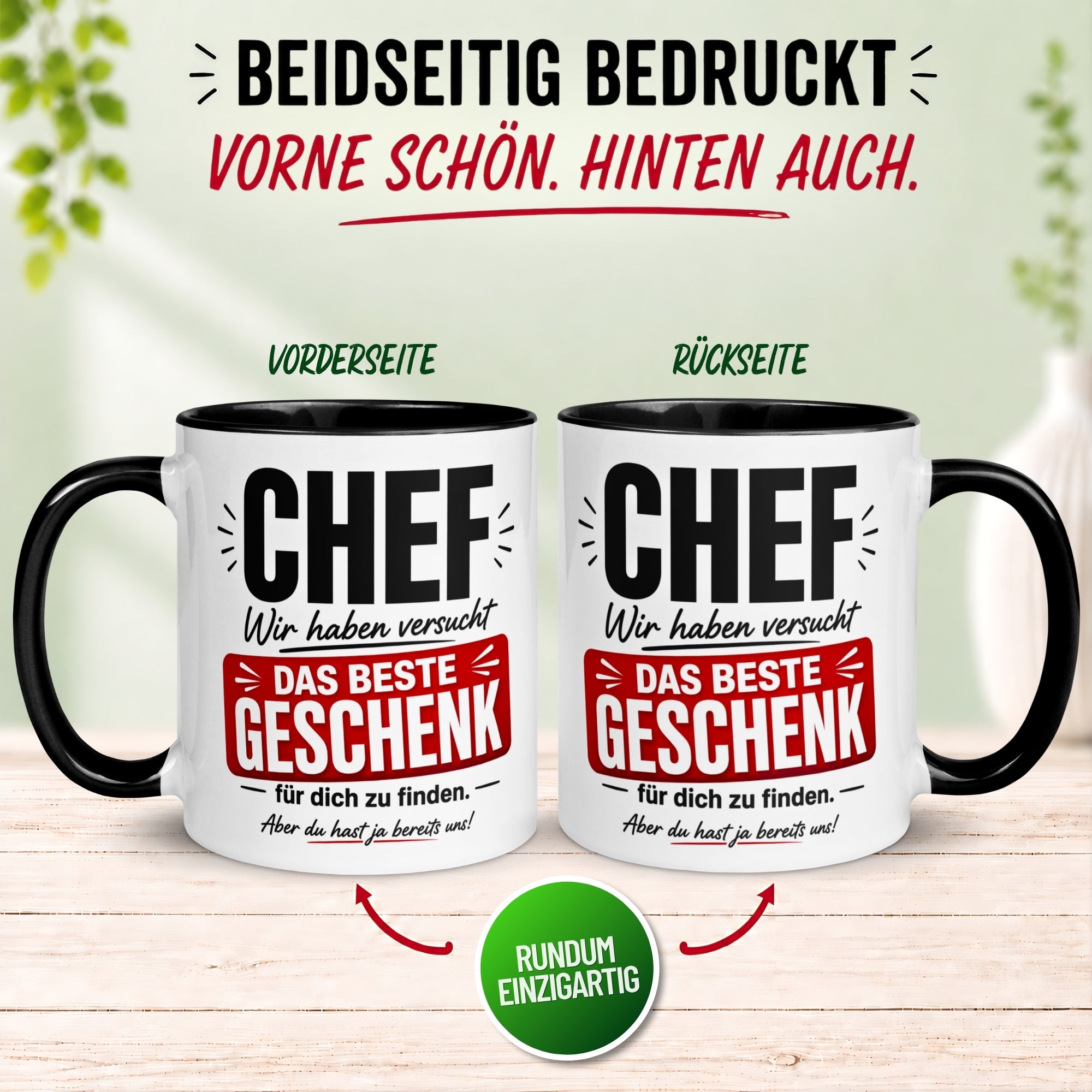 Tasse Chef – „Wir haben wirklich versucht“ – Geschenk Bester Chef