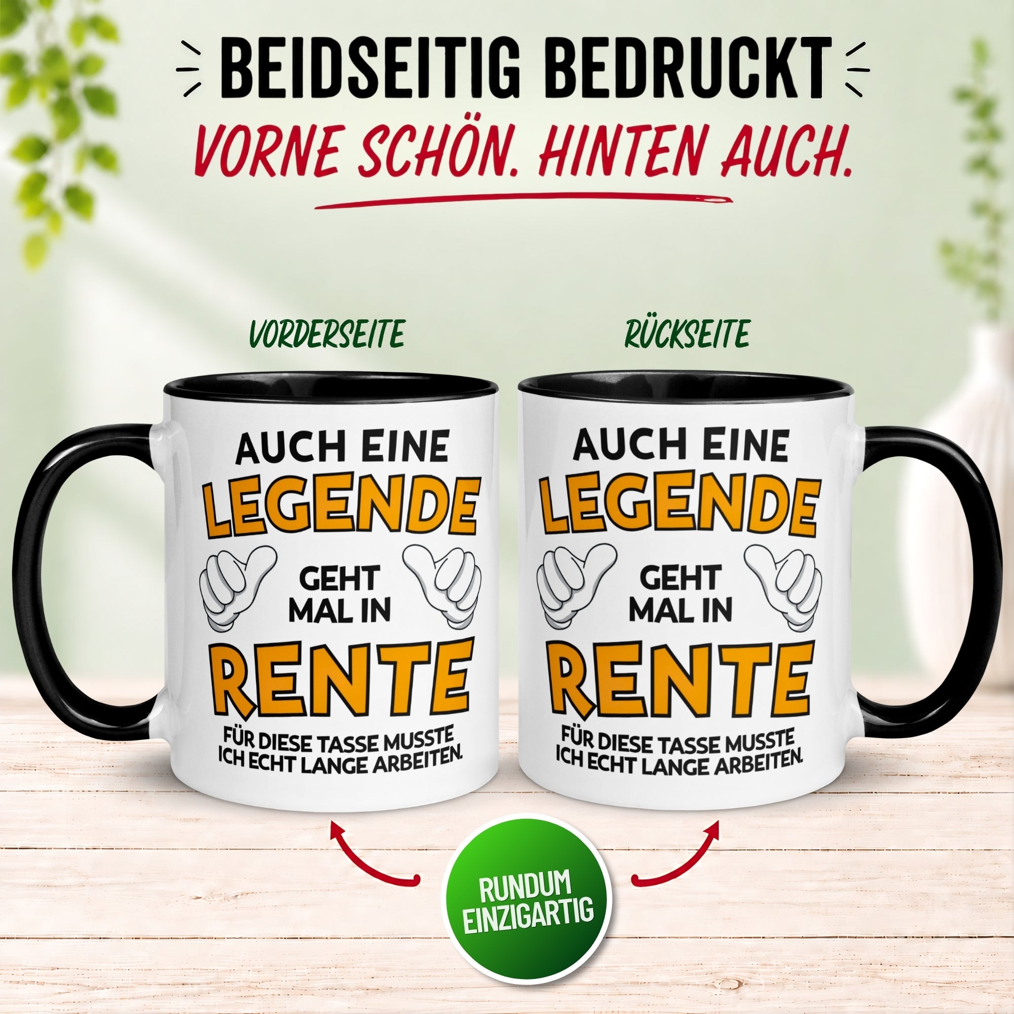 Tasse Rentner – „Auch eine Legende geht mal in Rente“ – Geschenk Rente Mann