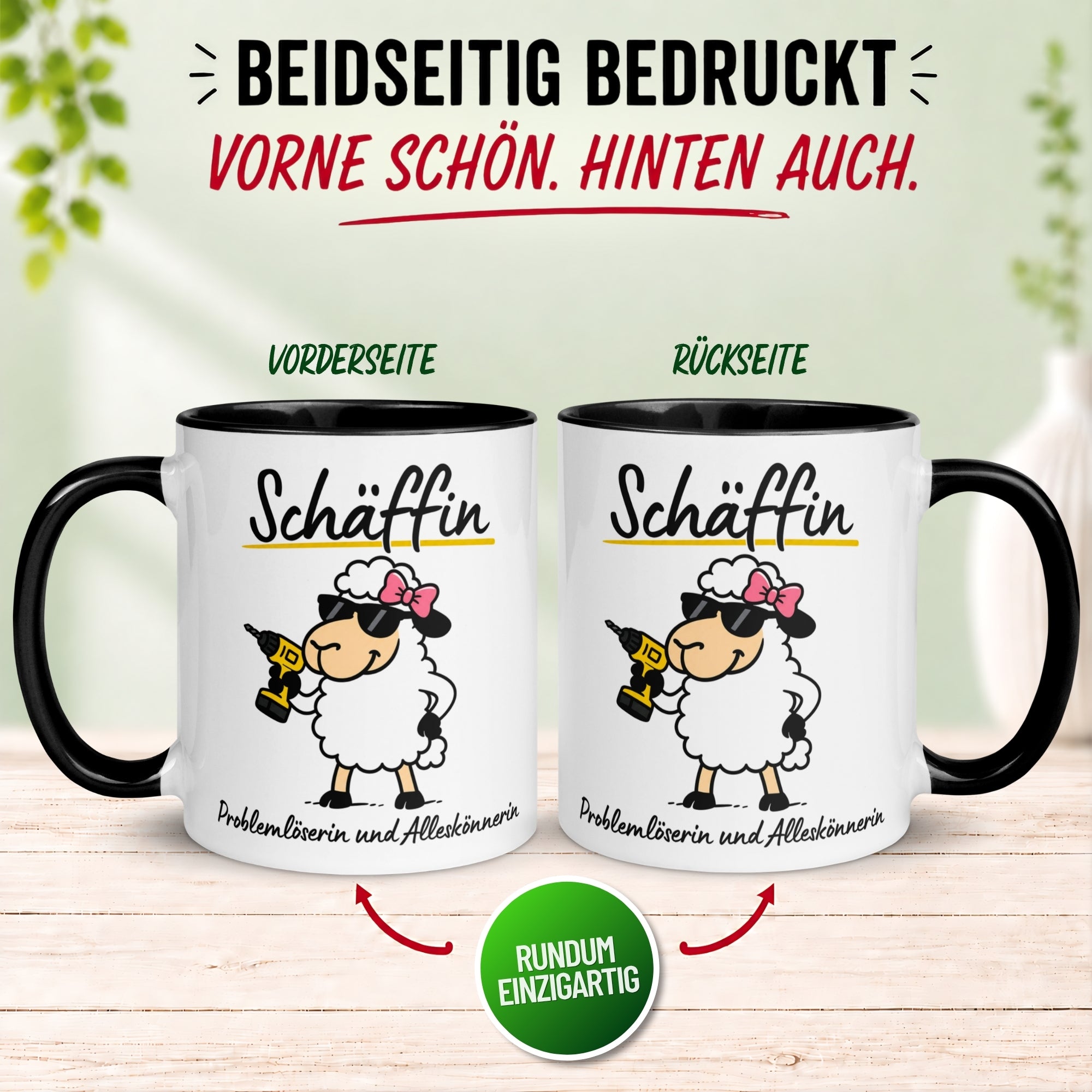 Tasse Chefin – „Schäffin - Problemlöserin und Alleskönnerin“ – Geschenk Beste Chefin