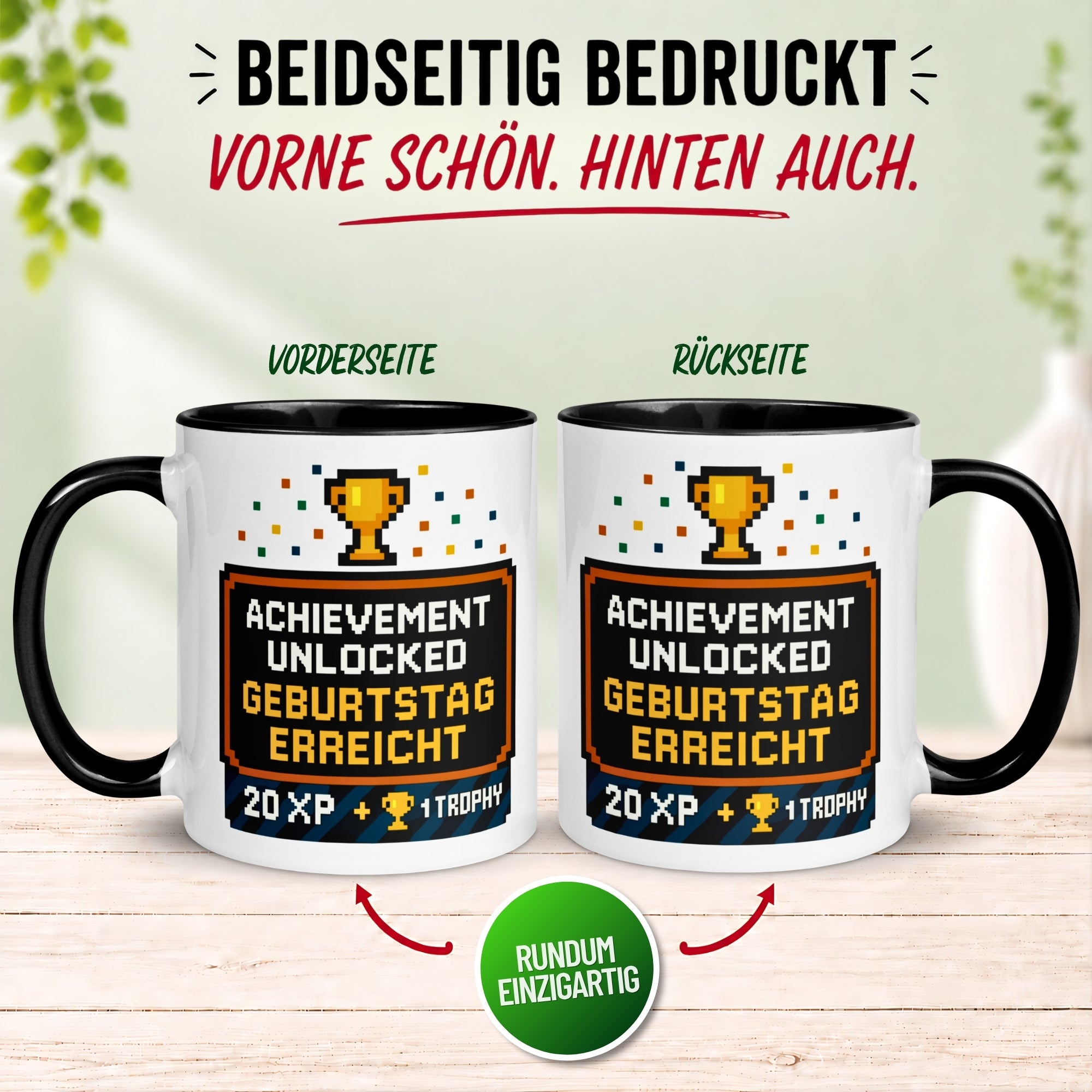 Tasse Geburtstag – „Achievement Unlocked“ – Geburtstagsgeschenk Mann Frau
