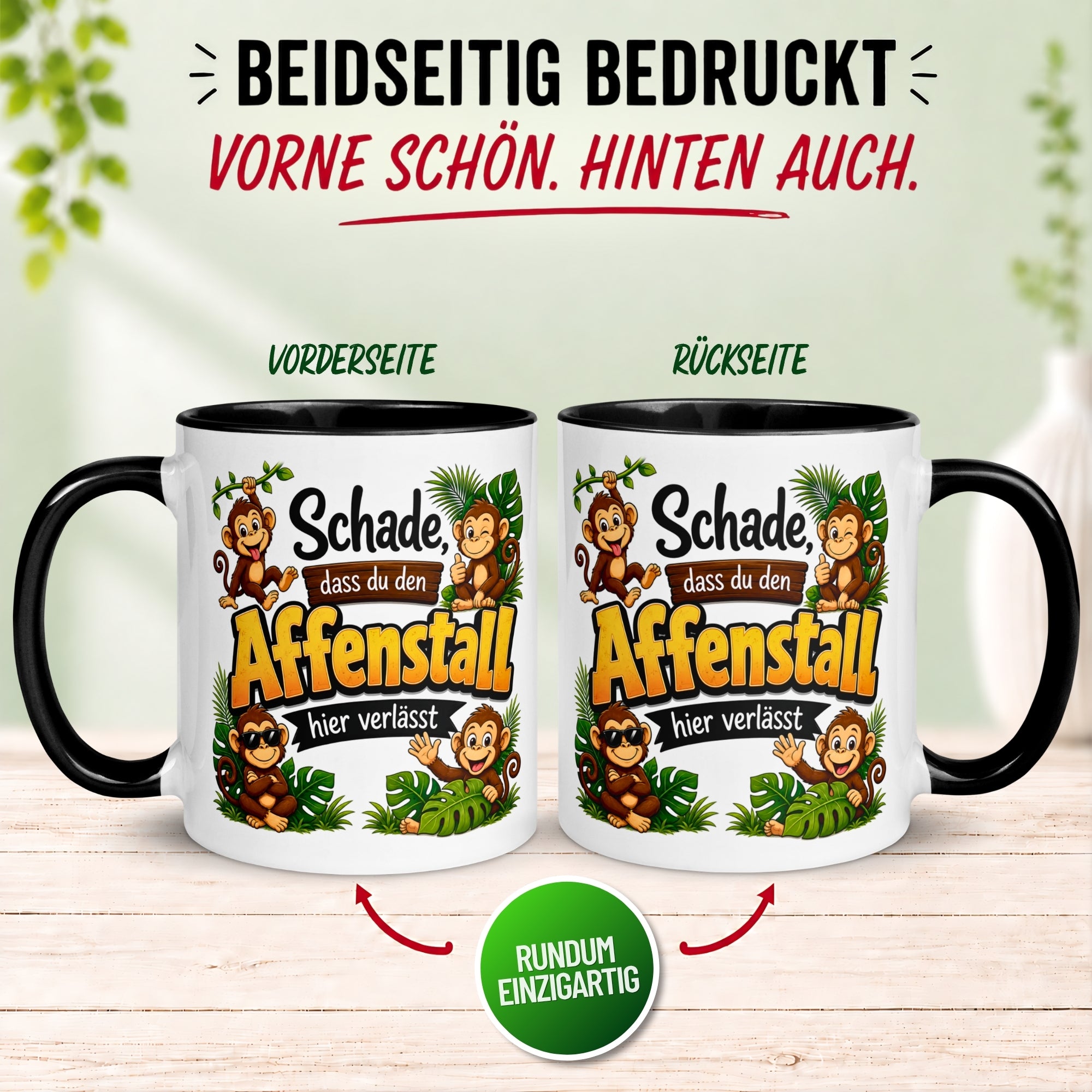 Tasse Abschied – „Schade dass du den Affenstall verlässt“ – Abschiedsgeschenk Kollegen