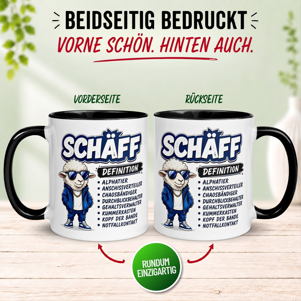 Tasse Chef – „SCHÄFF – Definition“ – Geschenk Kaffeetasse Bester Chef