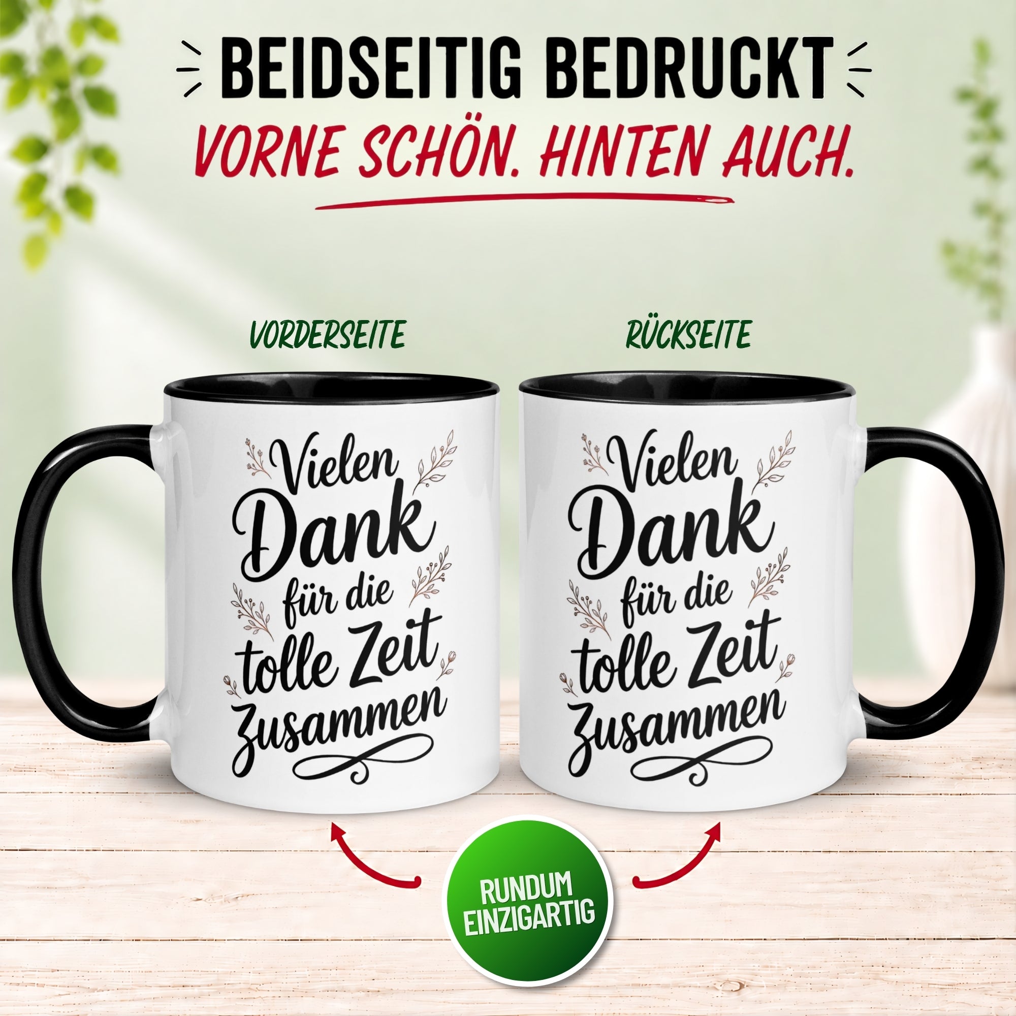 Tasse Abschied – „Vielen Dank für die tolle Zeit zusammen“ – Abschiedsgeschenk Kollege