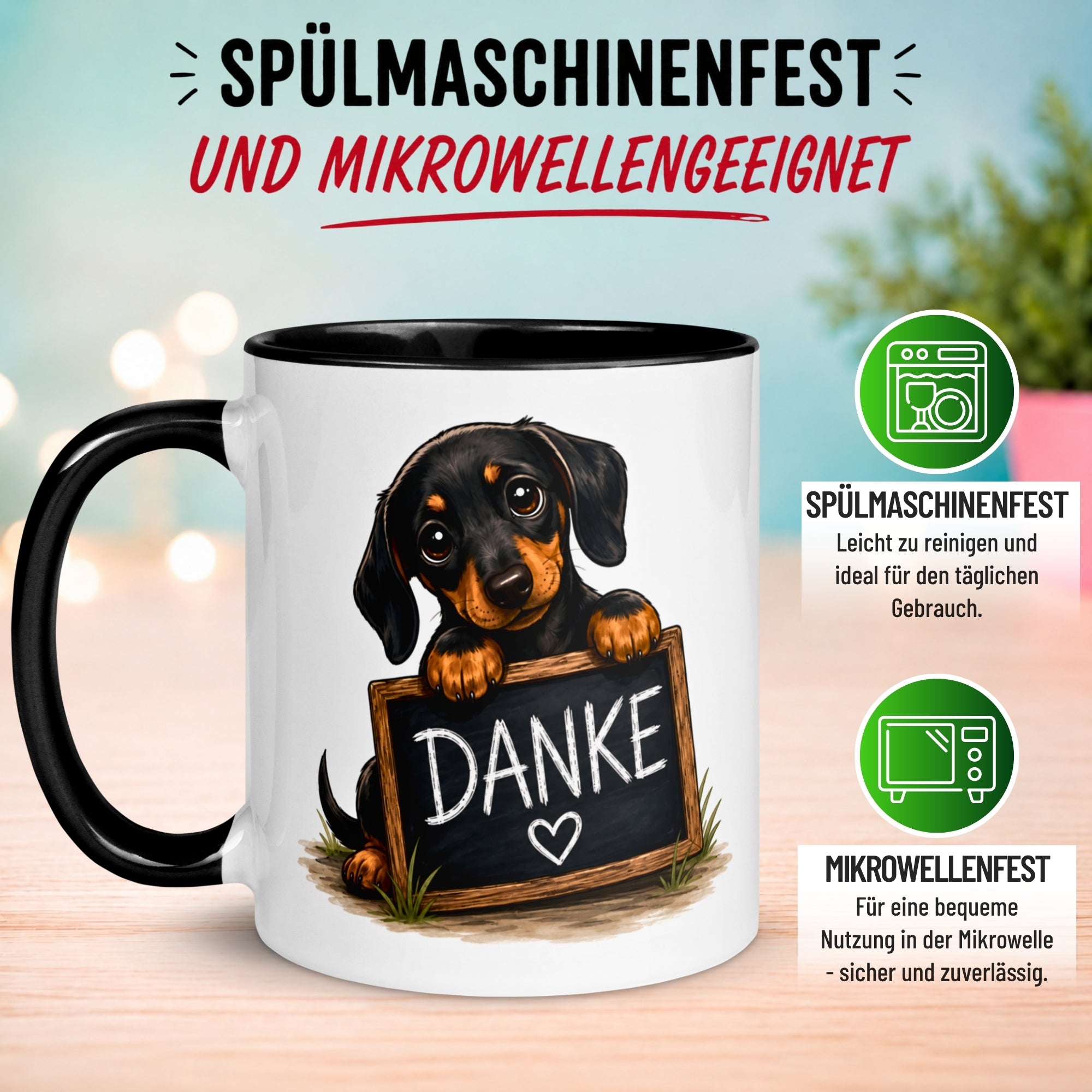 Tasse Danke – „Danke mit Herz und Pfote“ – Dankeschön Geschenke Becher