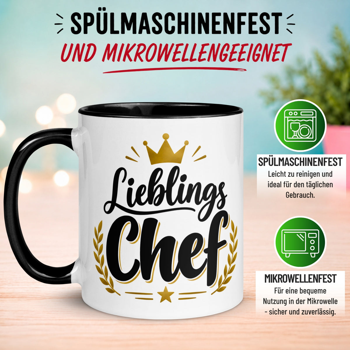 Tasse Chef – „Lieblingschef“ – Geschenk Kaffeetasse Bester Chef