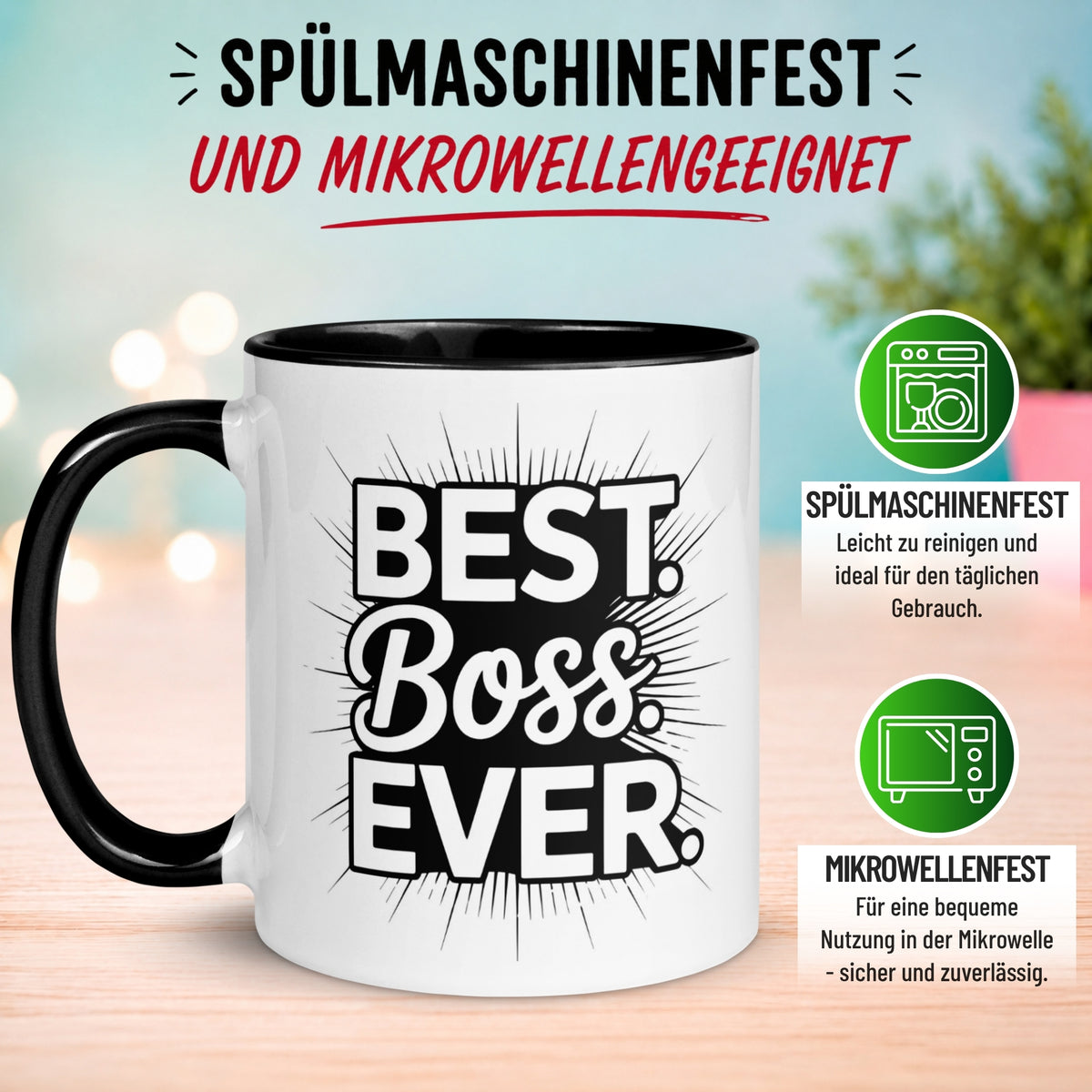 Tasse Chef – „Best Boss Ever“ – Geschenk Becher Bester Chef