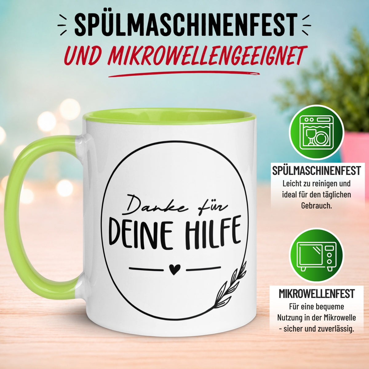 Tasse Danke – „Ein herzliches Danke für deine Hilfe“ – Dankeschön Geschenke