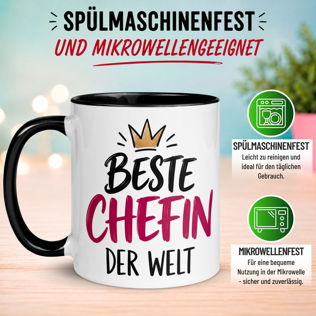 Tasse Chefin – „Beste Chefin der Welt“ – Teamleiterin Geschenk Becher
