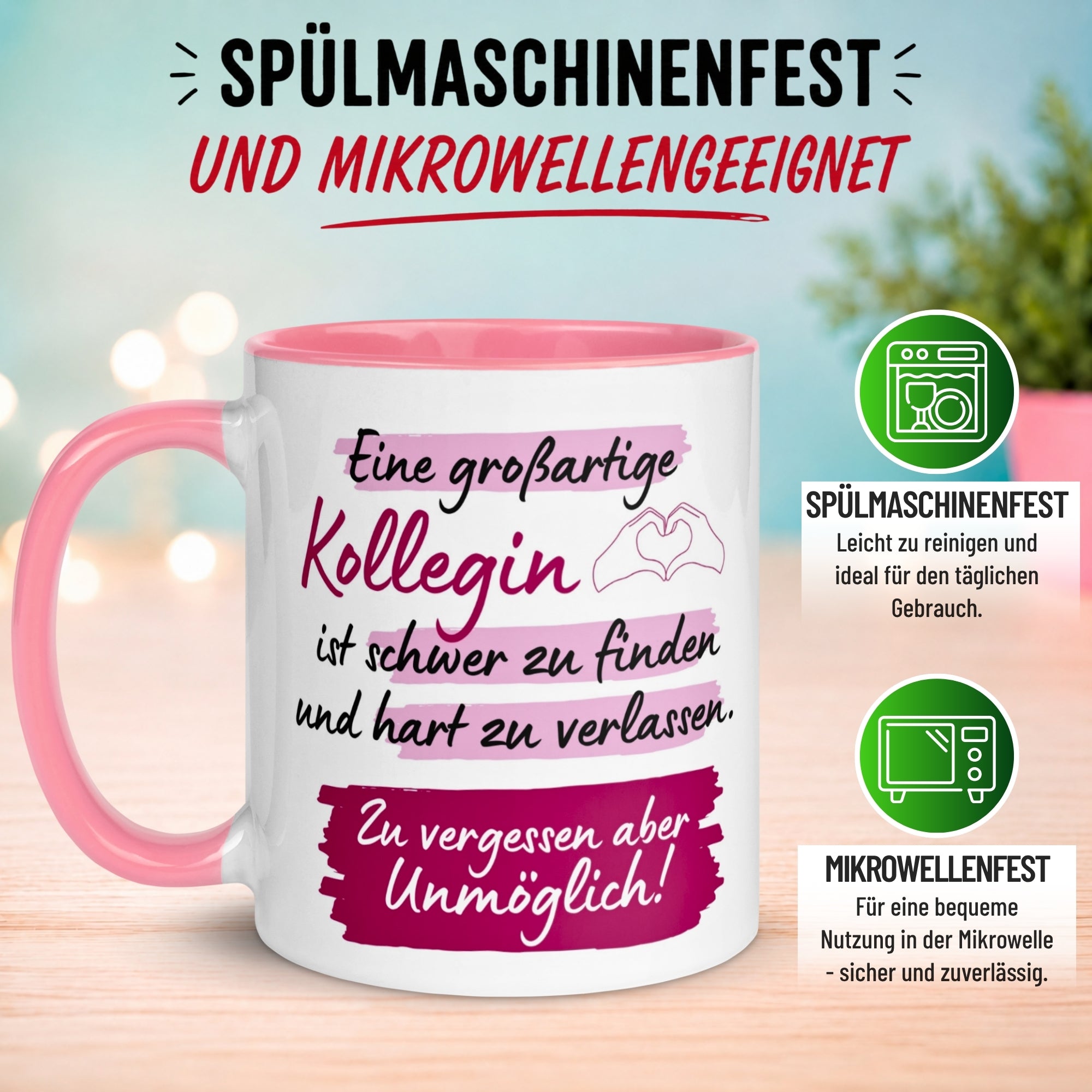 Tasse Kollegin – „Eine großartige Kollegin ist schwer zu finden“ – Abschiedsgeschenk