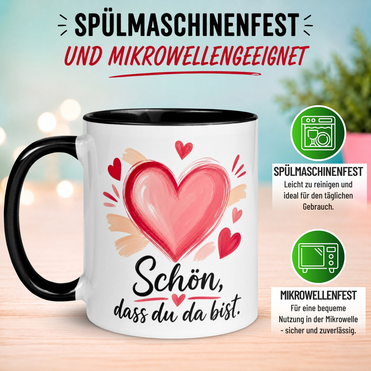 Tasse Danke – „Mit viel liebe - Schön dass du da bist“ – Dankeschön Geschenke