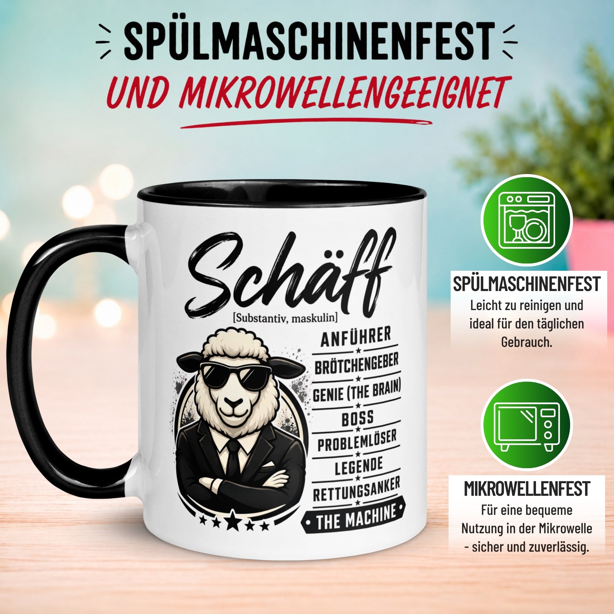 Tasse Chef – „Schäff - Legende und Rettungsanker“ – Geschenk Bester Chef