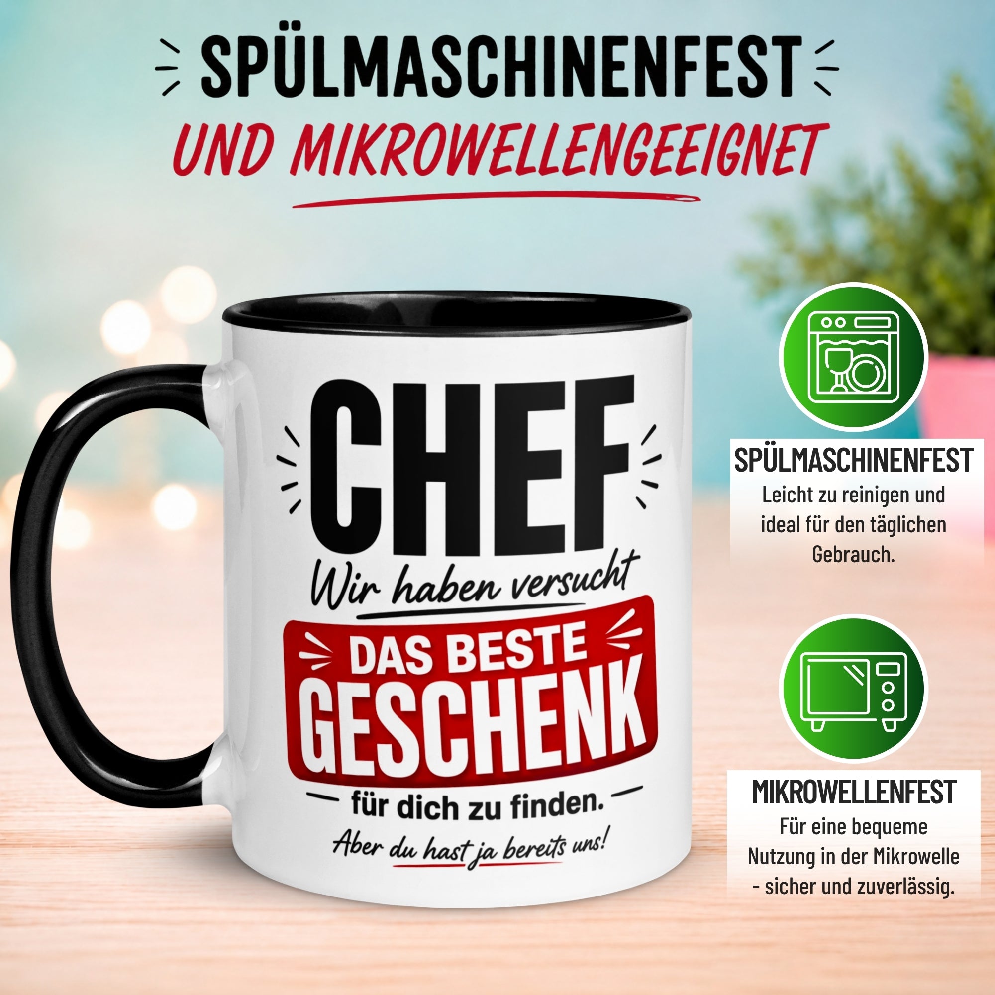 Tasse Chef – „Wir haben wirklich versucht“ – Geschenk Bester Chef