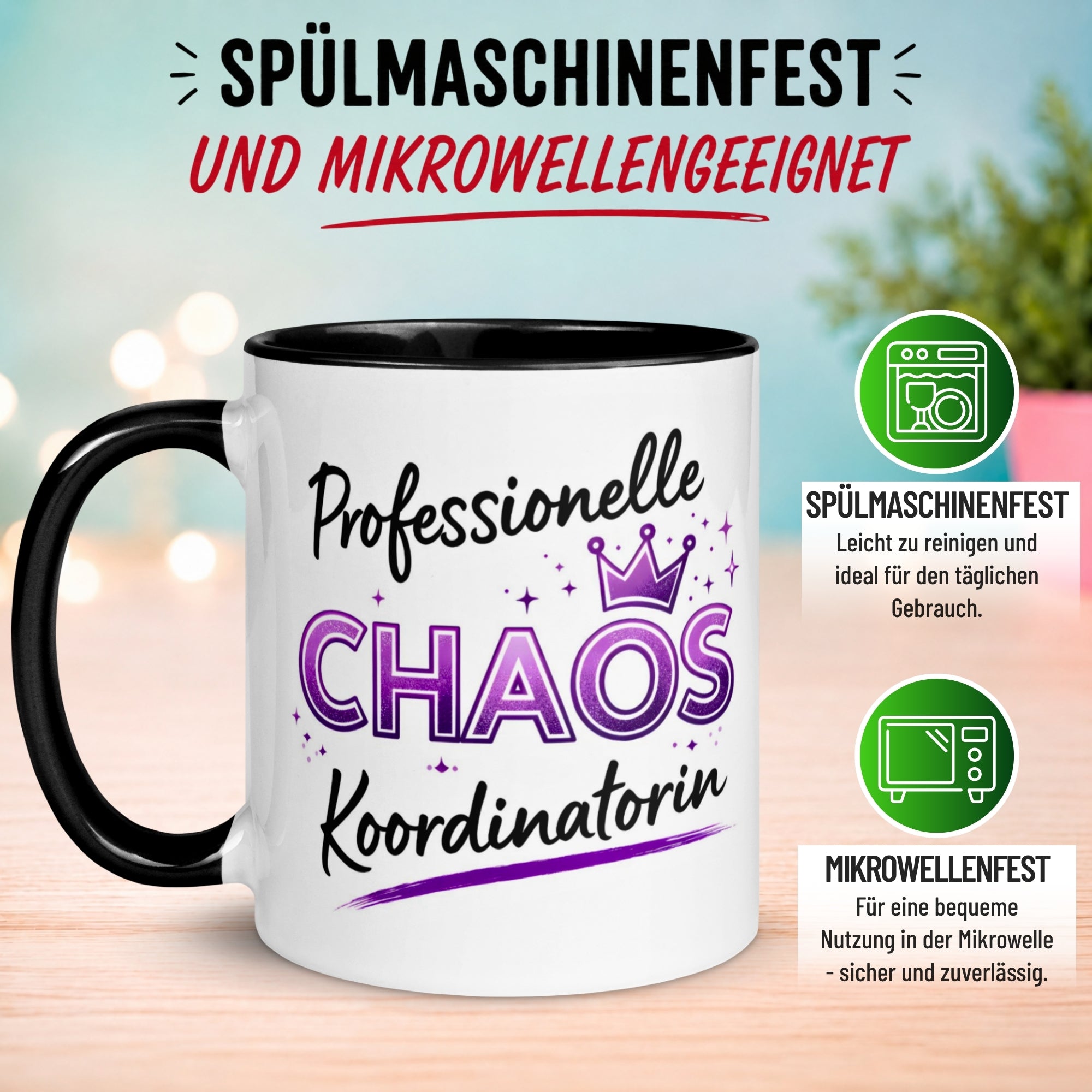 Tasse Kollegin – „Professionelle Chaos Koordinatorin“ – Geschenk Beste Arbeitskollegin