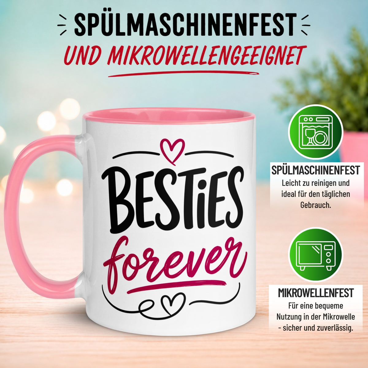 Tasse Freundschaft – „Besties forever“ – Geschenk Beste Freundinnen Freundin