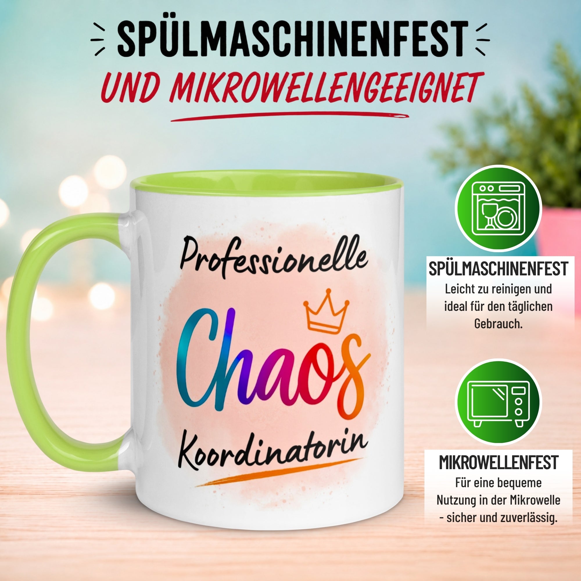 Tasse Kollegin – „Professionelle Chaos Koordinatorin“ – Geschenk Beste Arbeitskollegin