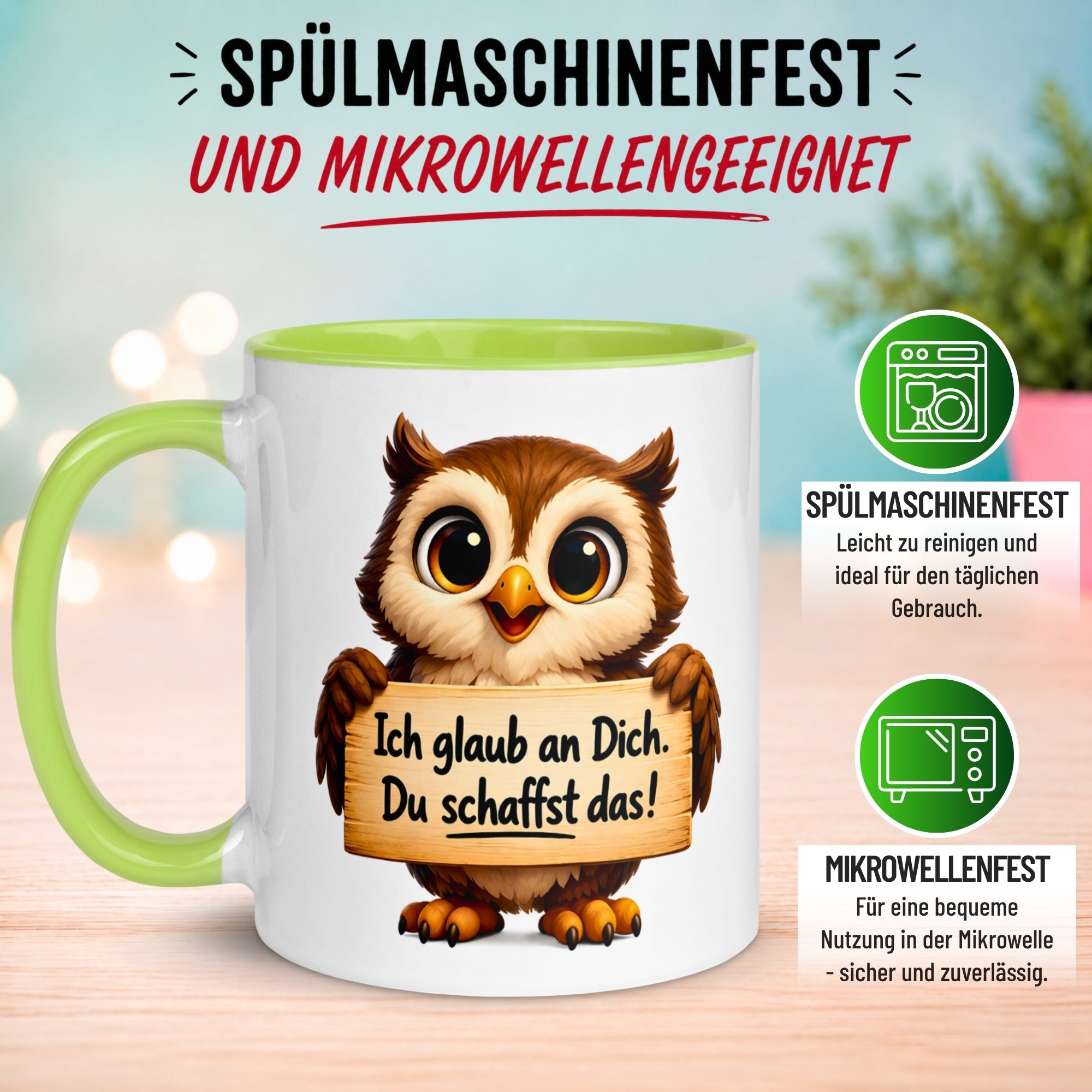 Tasse Motivation – „Ich glaub an Dich - Du schaffst das“ – Selbstbewusstsein Geschenk