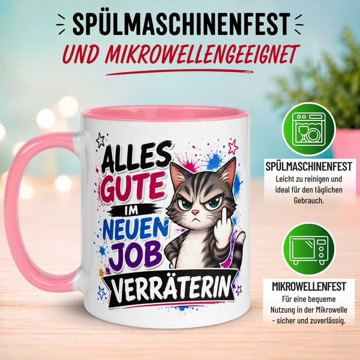 Tasse Abschied – „Alles Gute - Verräterin“ – Abschiedsgeschenk Kollegin
