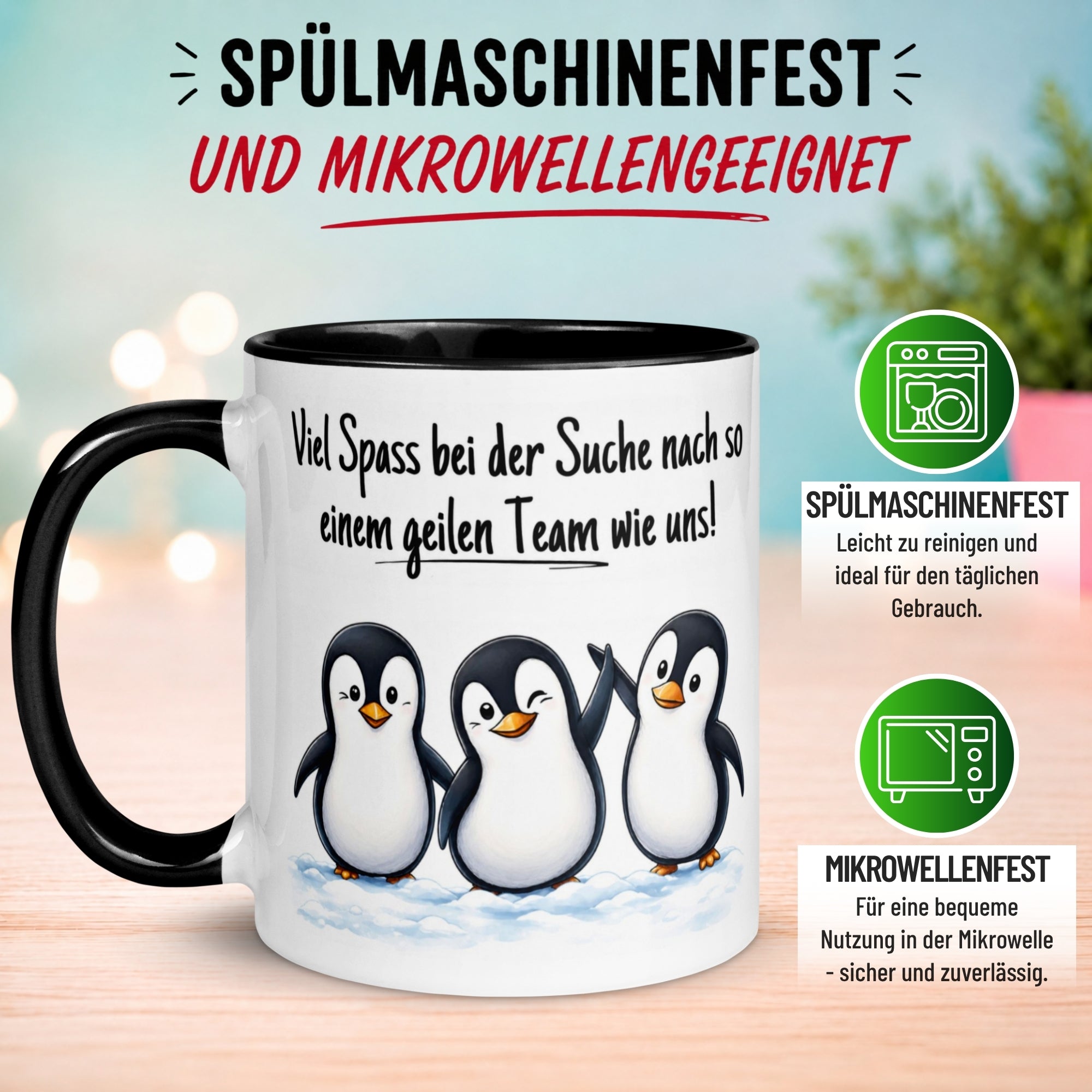 Tasse Abschied – „Viel Spaß bei der Suche“ – Abschiedsgeschenk Kollegin/Kollegen