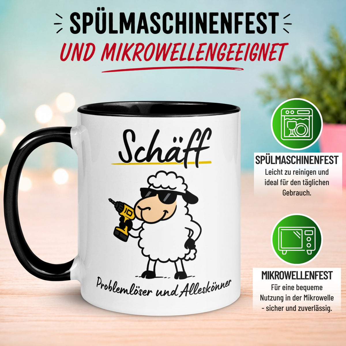 Tasse Chef – „Schäff – Problemlöser und Alleskönner“ – Geschenk Becher Bester Chef