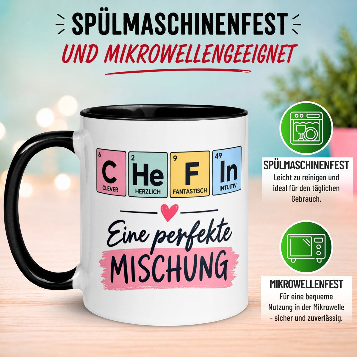 Tasse Chefin – „Clever Herzlich Fantastisch und Intuitiv“ – Abschiedsgeschenk Chefin