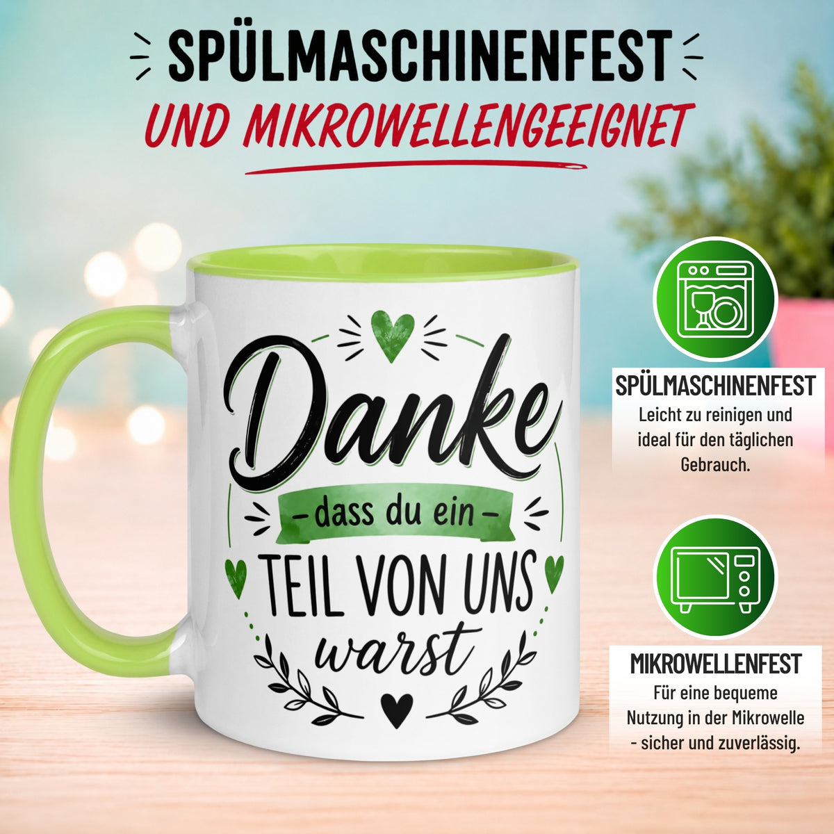 Tasse Abschied – „Ein Teil von uns warst“ – Abschiedsgeschenk für Kollegin Kollegen