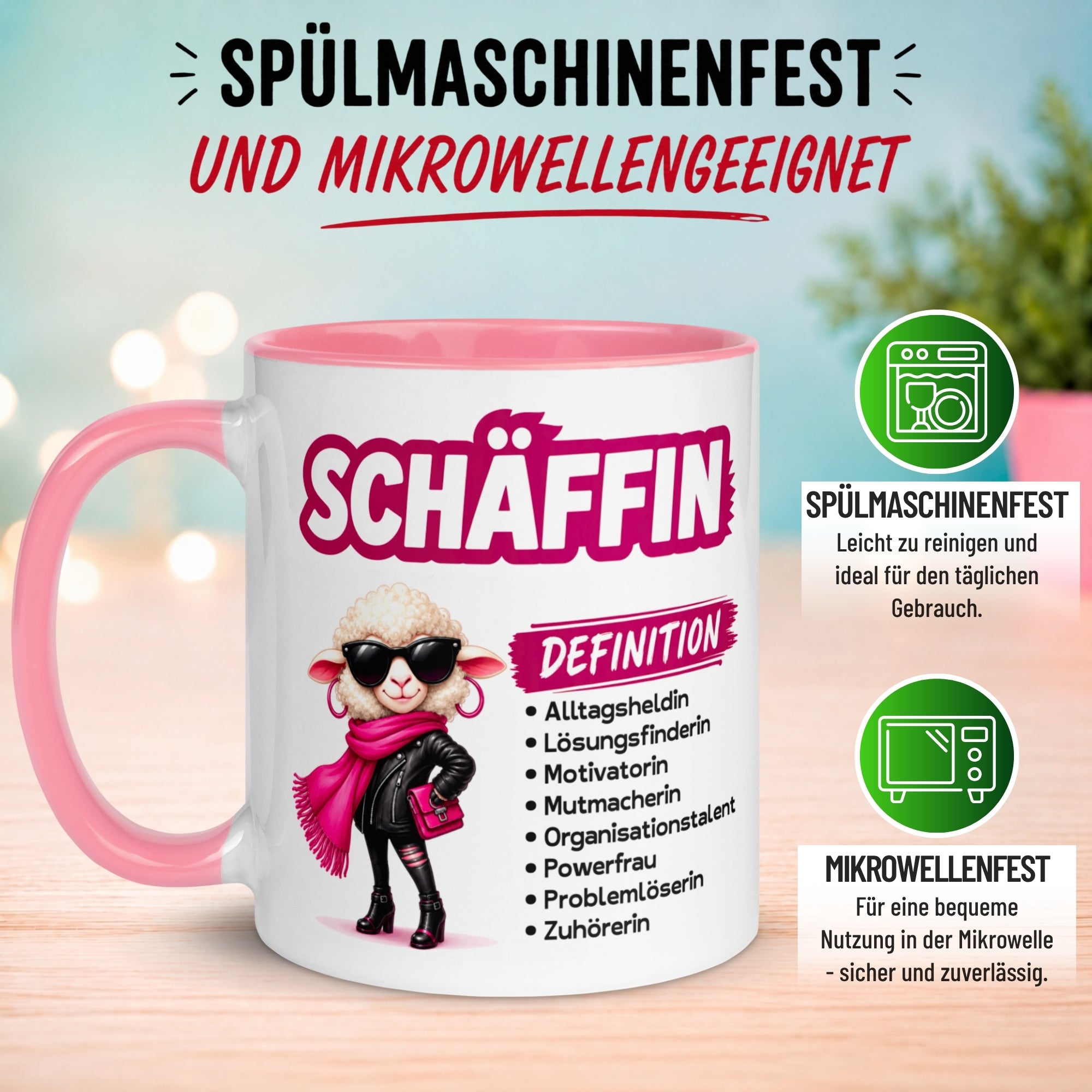 Tasse Chefin – „Schäffin - Definition“ – Geschenk Becher Chefin
