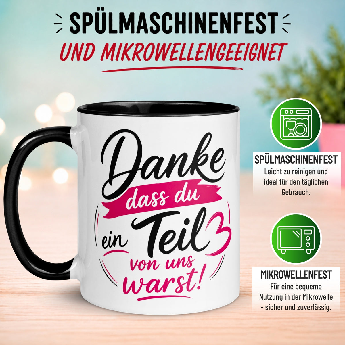 Tasse Abschied – „Ein Teil von uns warst“ – Abschiedsgeschenk Kollegin Kollegen