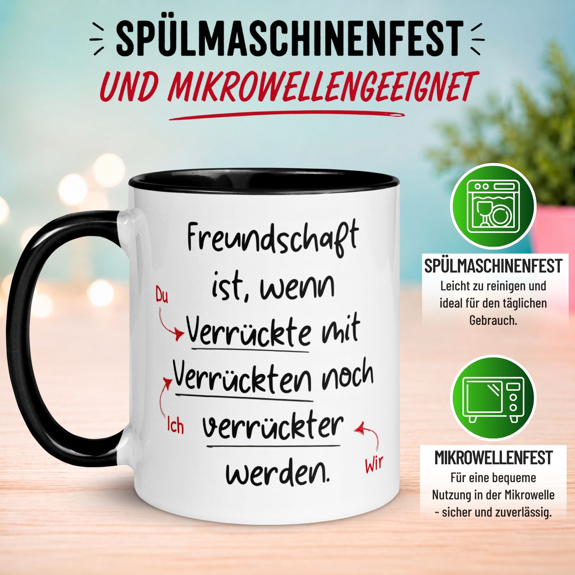 Tasse Freundschaft – „Wenn Verrückte zusammen verrückter werden“ – Beste Freunde