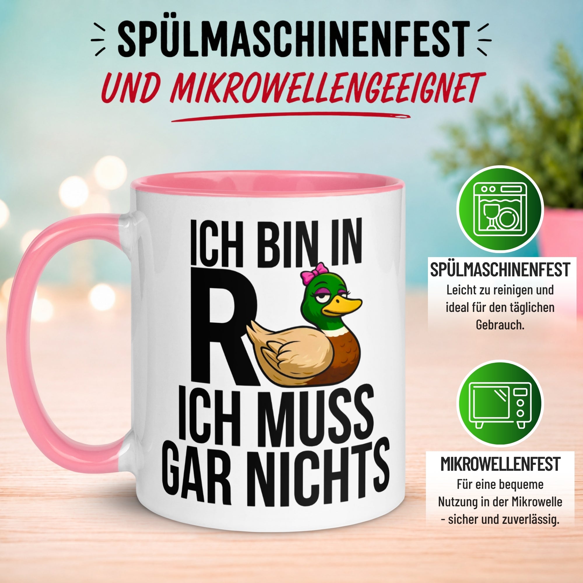 Tasse Rente – „Ich bin in Rente ich muss gar nichts“ – Renteneintritt Geschenk Frau