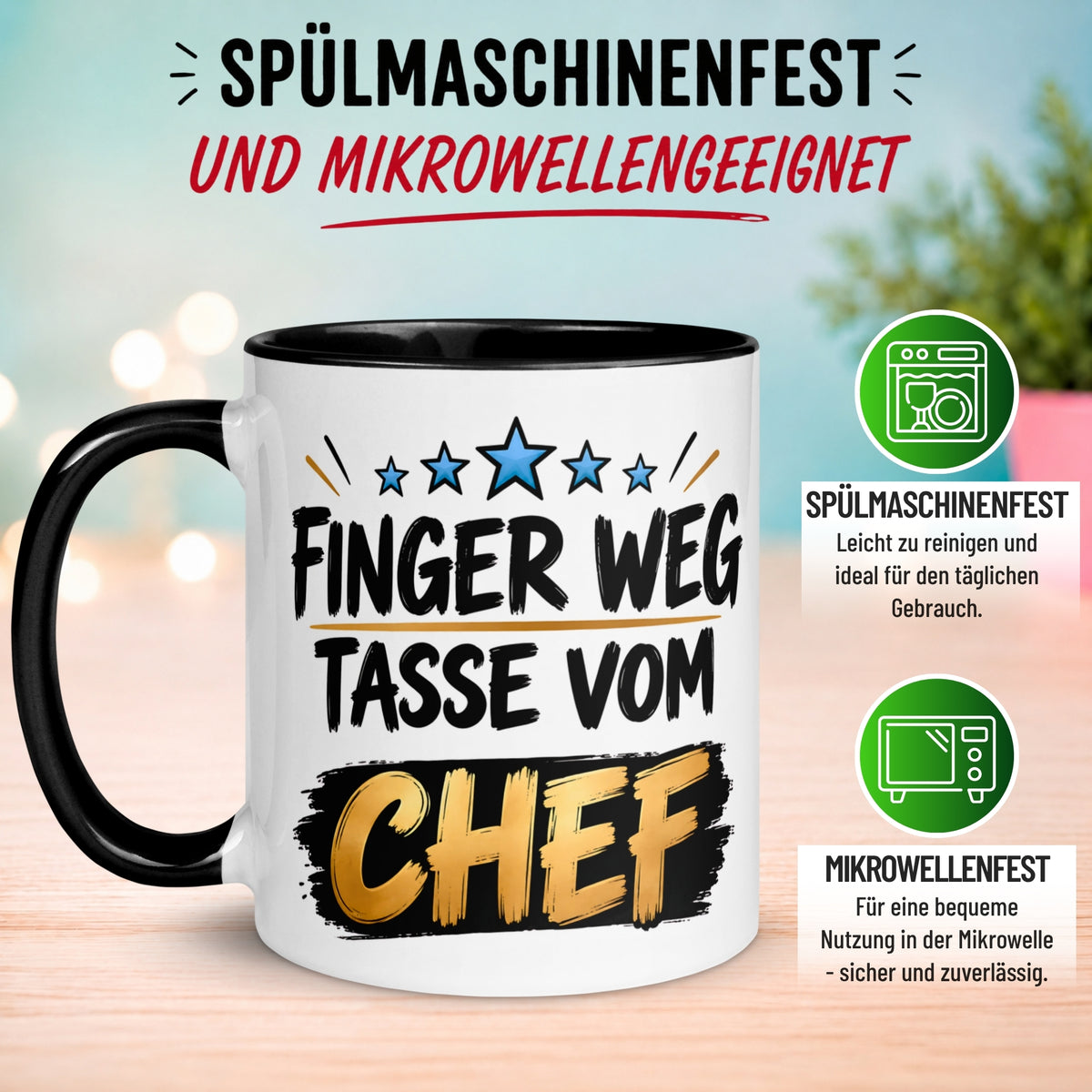 Tasse Chef – „Diese Tasse gehört dem Chef“ – Geschenk Bester Chef