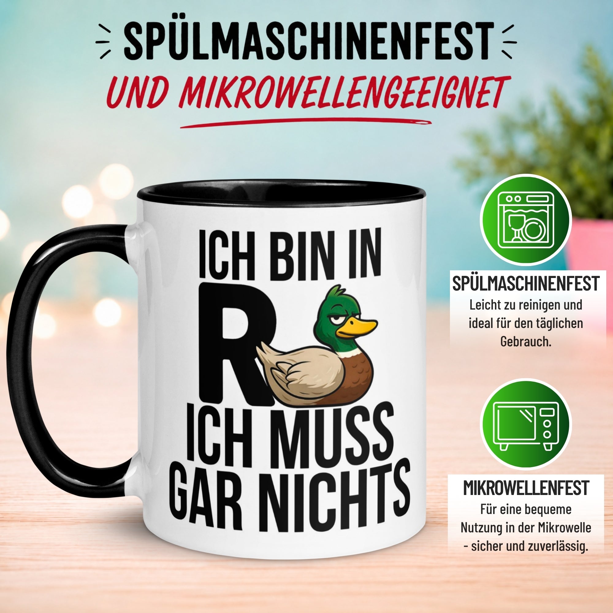 Tasse Rente – „Ich bin in Rente ich muss gar nichts“ – Renteneintritt Geschenk Mann