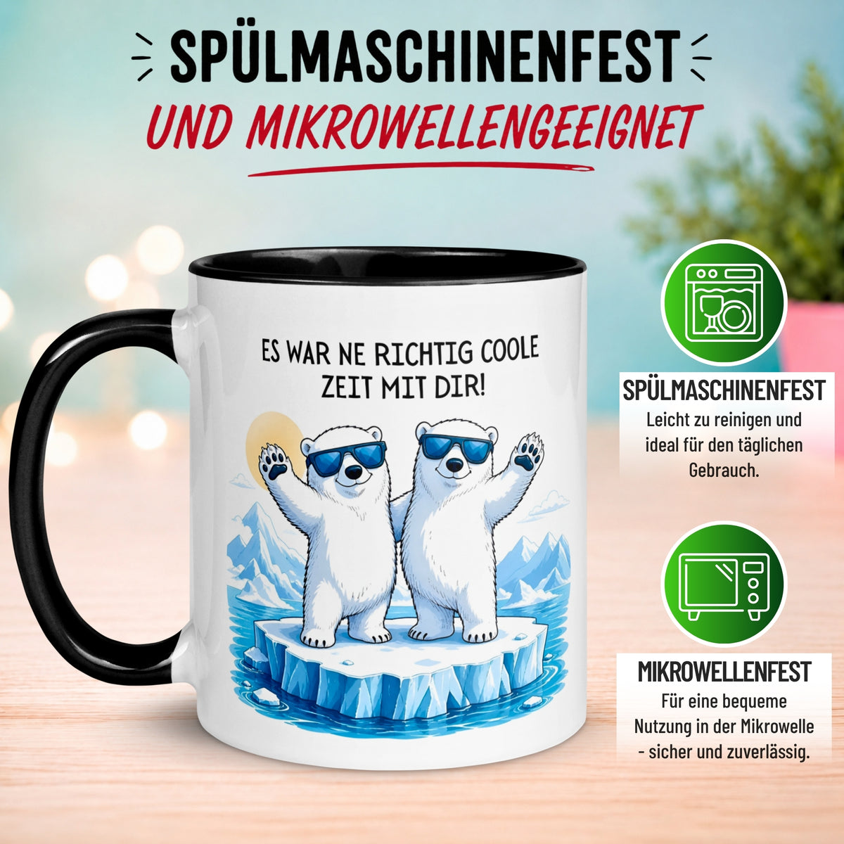 Tasse Abschied – „Es war ne richtig coole Zeit mit dir“ – Abschiedsgeschenk Kollegin/Kollegen