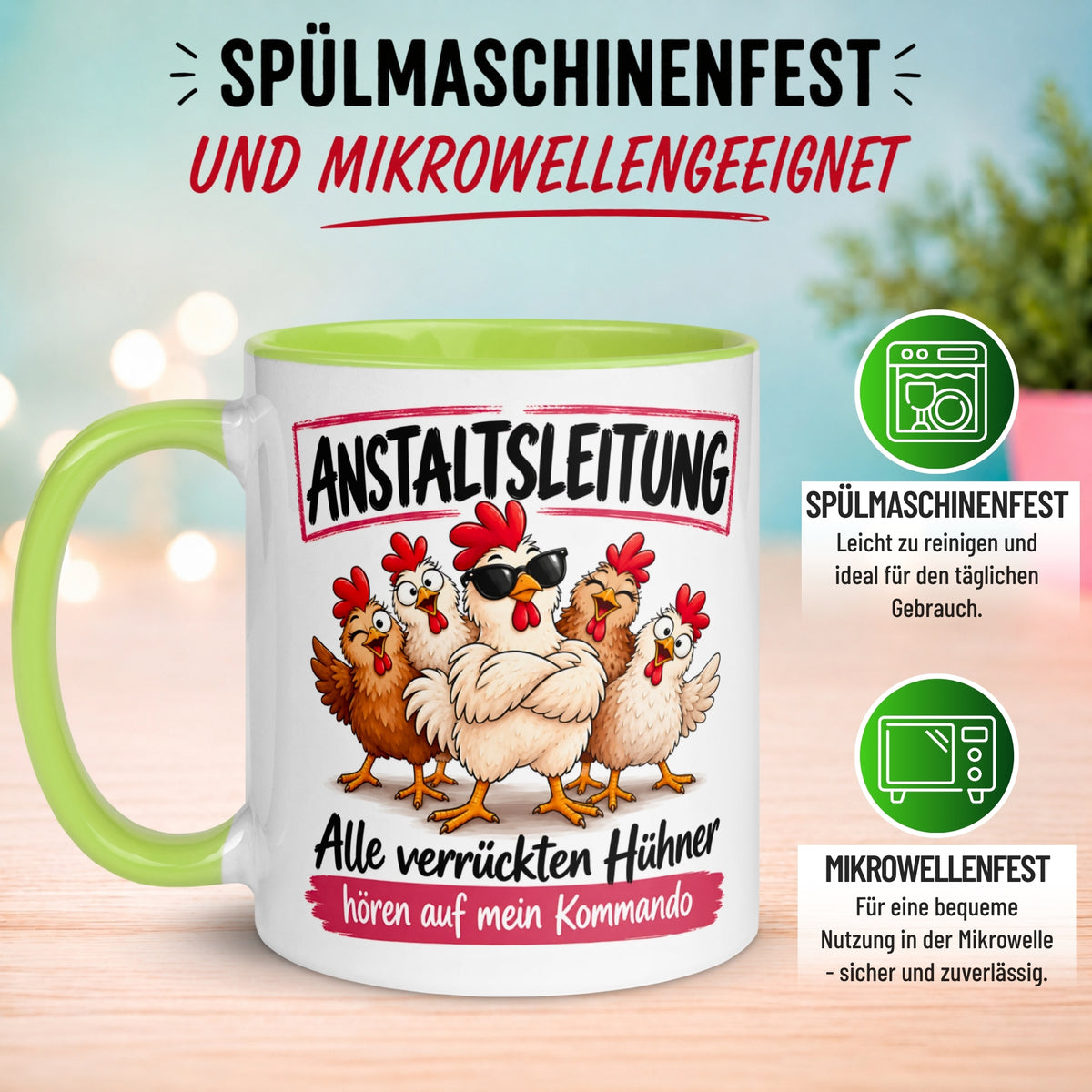 Tasse Chefin – „Anstaltsleitung“ – Beste Teamleiterin Geschenk Becher