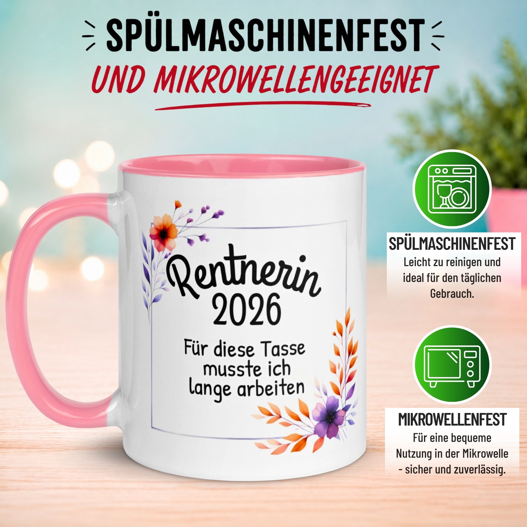 Tasse Rentnerin 2026 – „Für diese Tasse musste ich lange arbeiten“ – Renteneintritt Frau