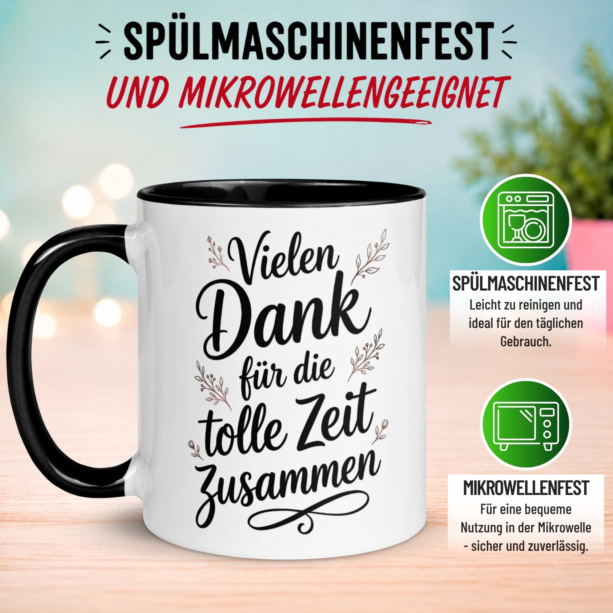 Tasse Abschied – „Vielen Dank für die tolle Zeit zusammen“ – Abschiedsgeschenk Kollege