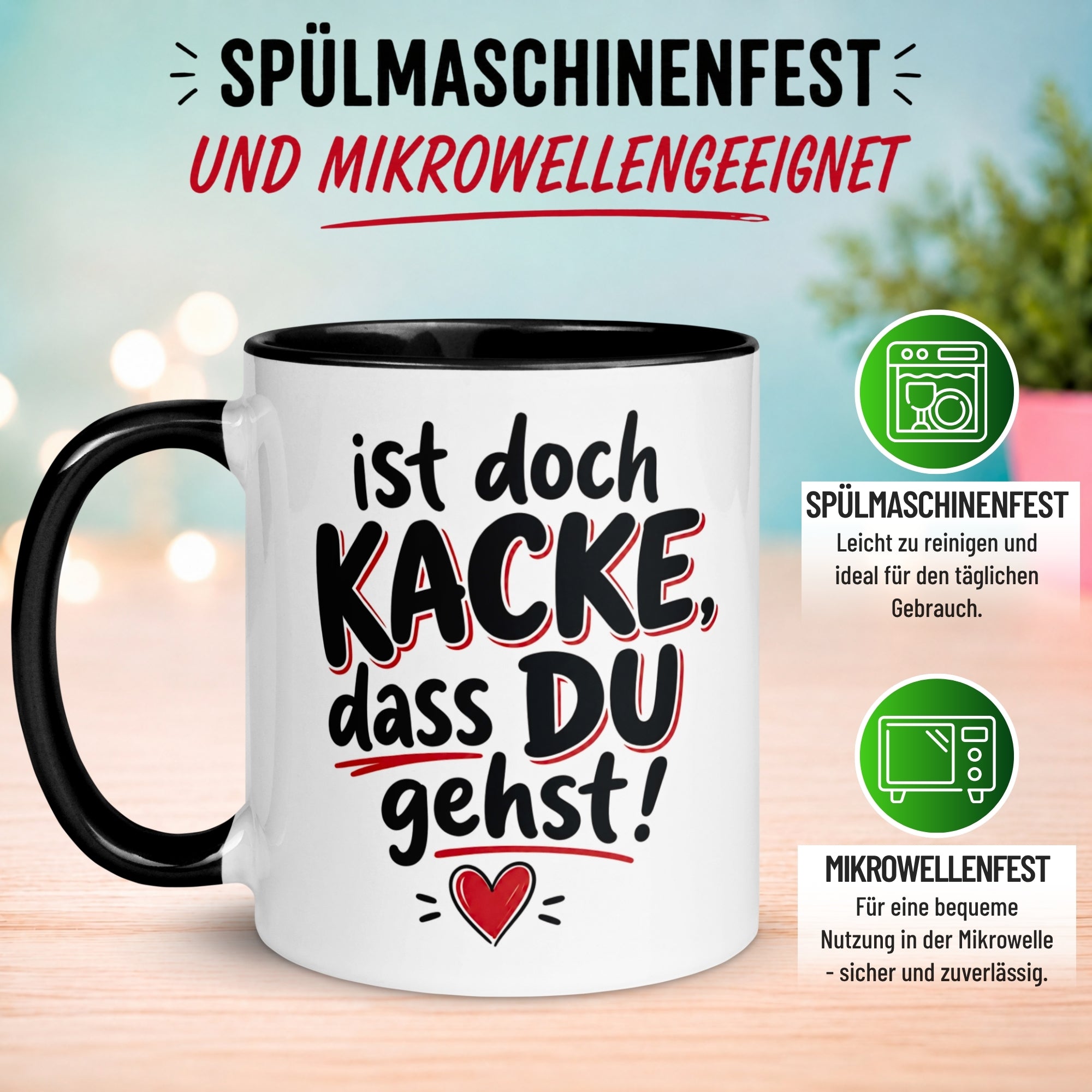 Tasse Abschied – „Ist doch Kacke dass du gehst“ – Abschiedsgeschenk Kollegen
