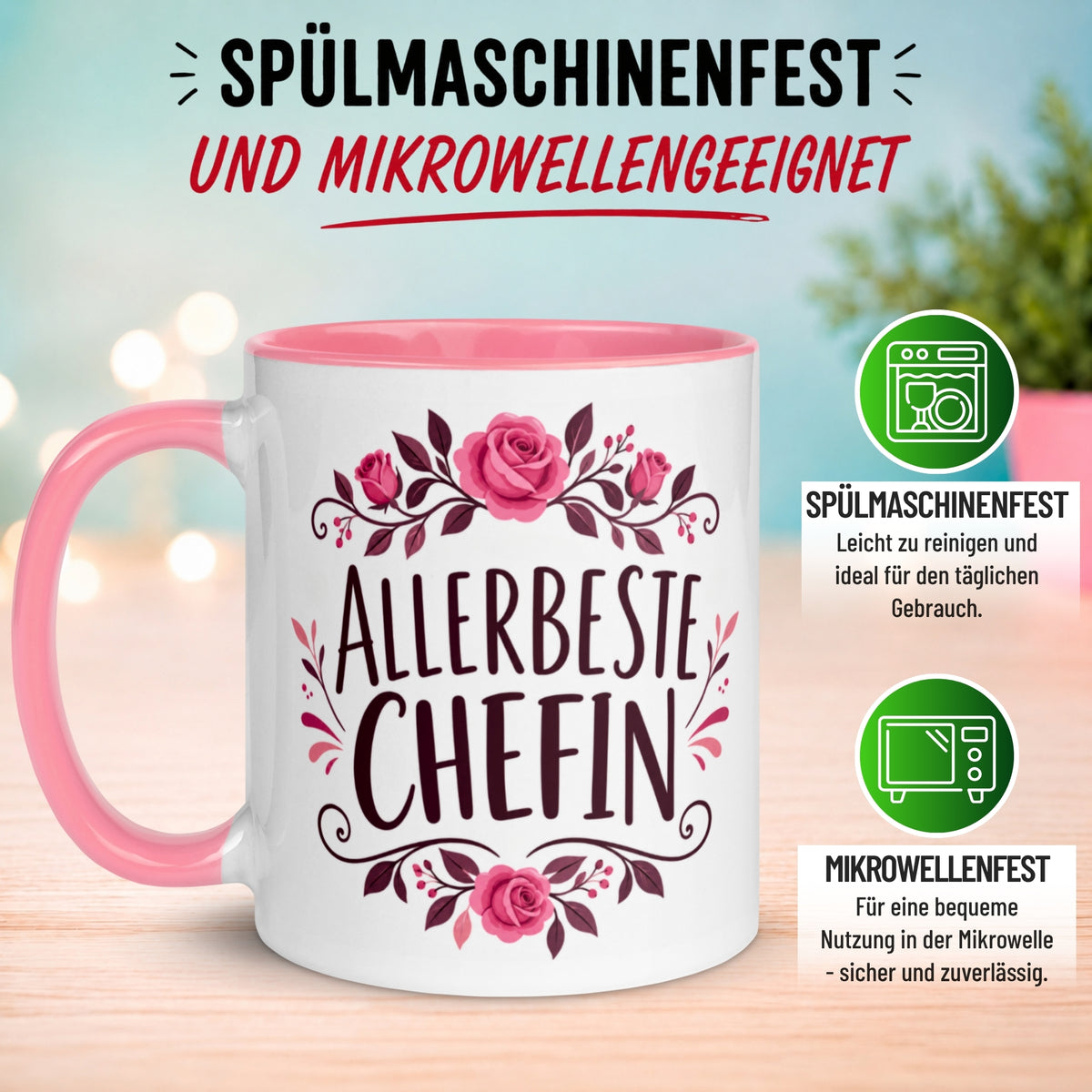 Tasse Chefin – „Allerbeste Chefin“ – Geschenk Beste Chefin