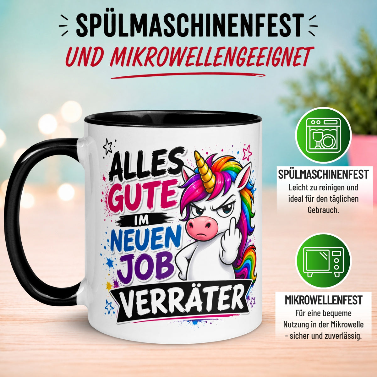 Tasse Abschied – „Alles gute für deinen neuen Job - Verräter“ – Abschiedsgeschenk Kollegen