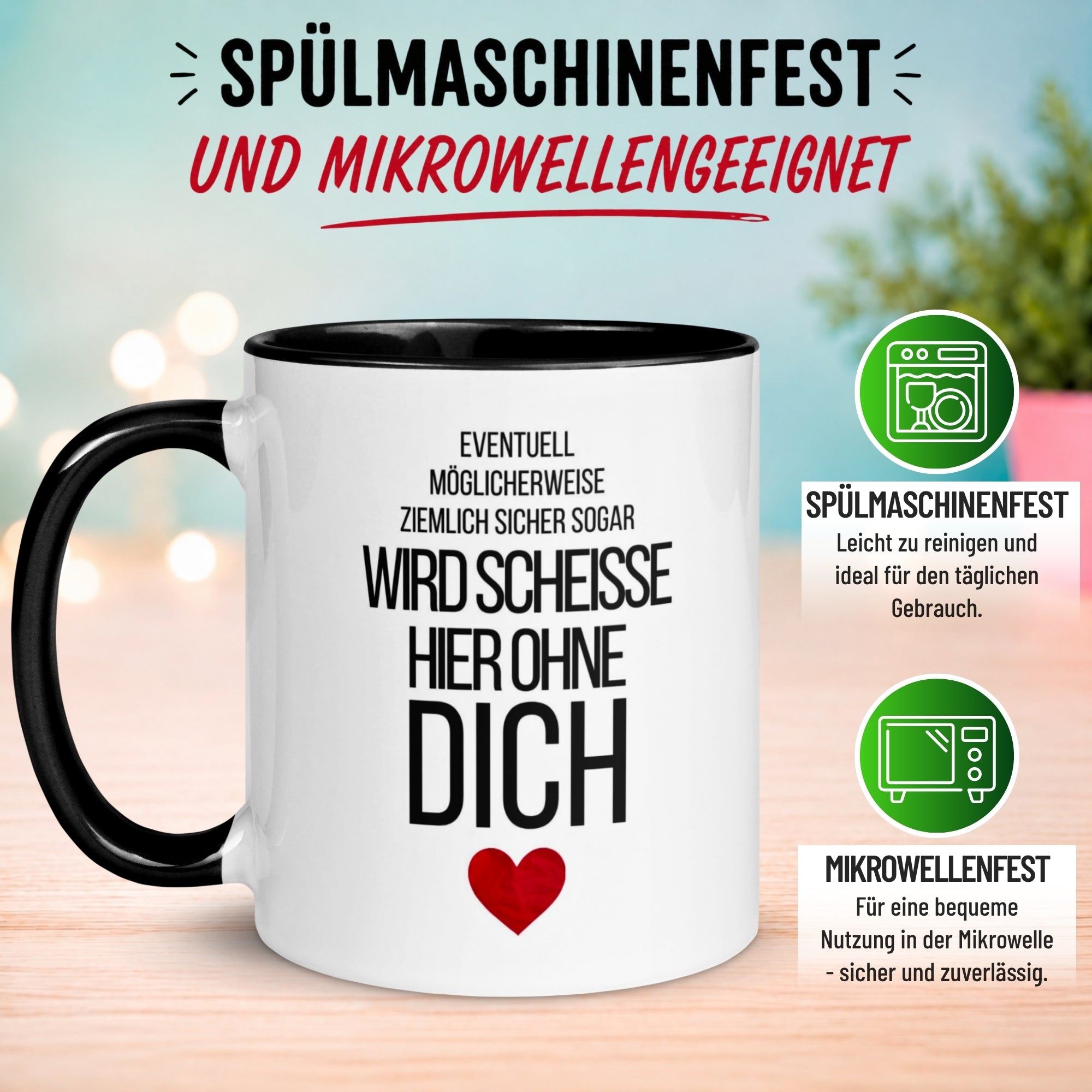 Tasse Abschied – „Wird scheiße hier ohne dich“ – Abschiedsgeschenk Kollegin/Kollegen