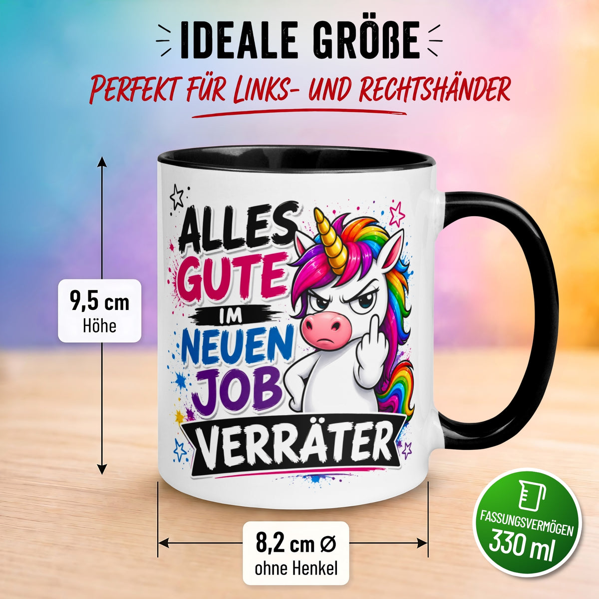 Tasse Abschied – „Alles gute für deinen neuen Job - Verräter“ – Abschiedsgeschenk Kollegen