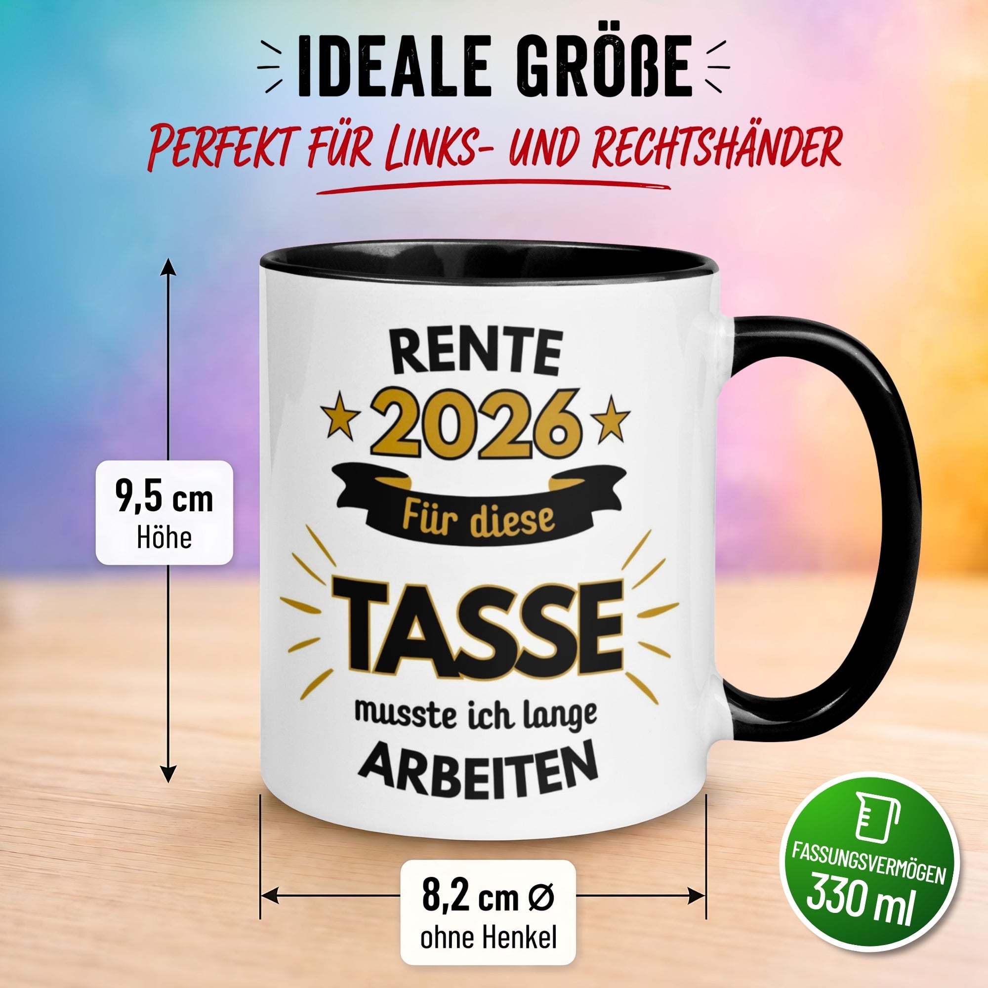 Tasse Rente – „Für die Tasse musste ich lange arbeiten“ – Renteneintritt Geschenk Männer