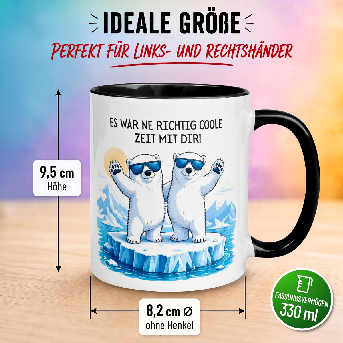 Tasse Abschied – „Es war ne richtig coole Zeit mit dir“ – Abschiedsgeschenk Kollegin/Kollegen