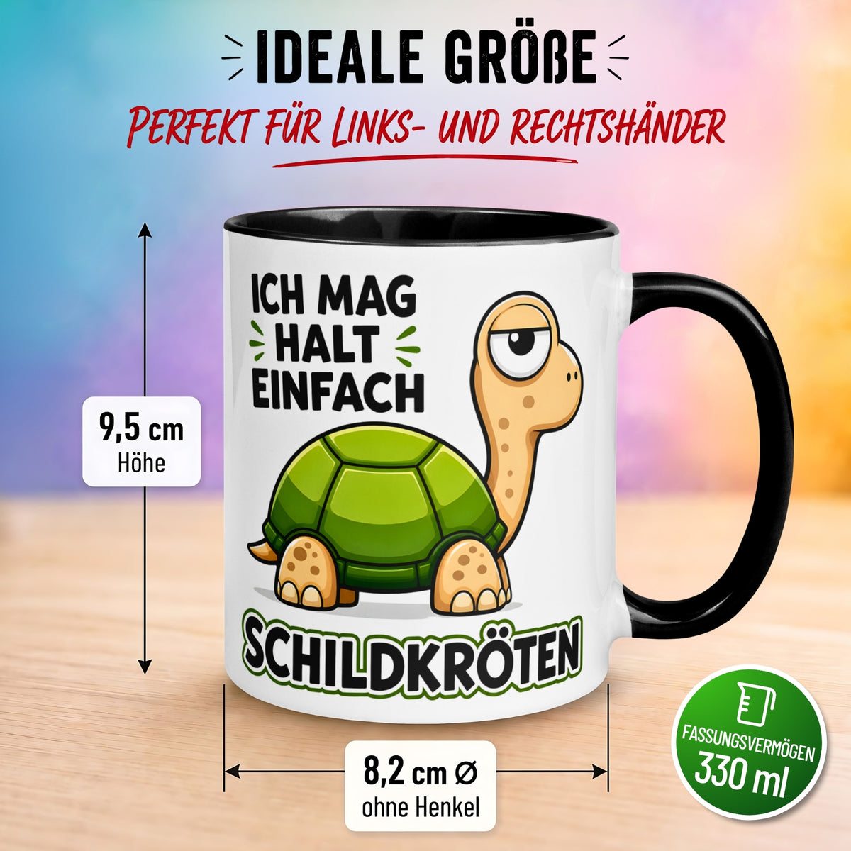 Tasse Schildkröte – „Ich mag halt einfach Schildkröten“ – lustiges Schildkröten Geschenk